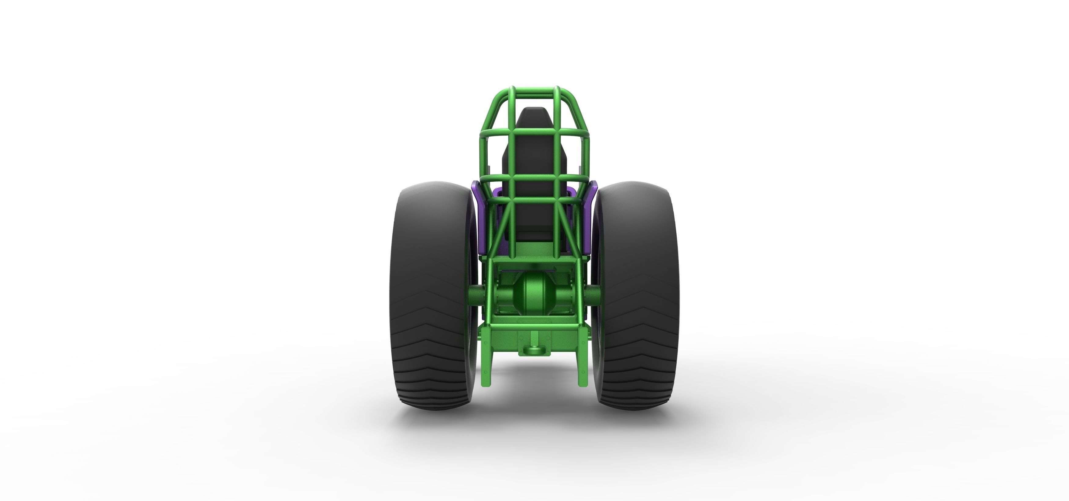 Small block Pulling tractor Scale 1 to 25 3D print model_16