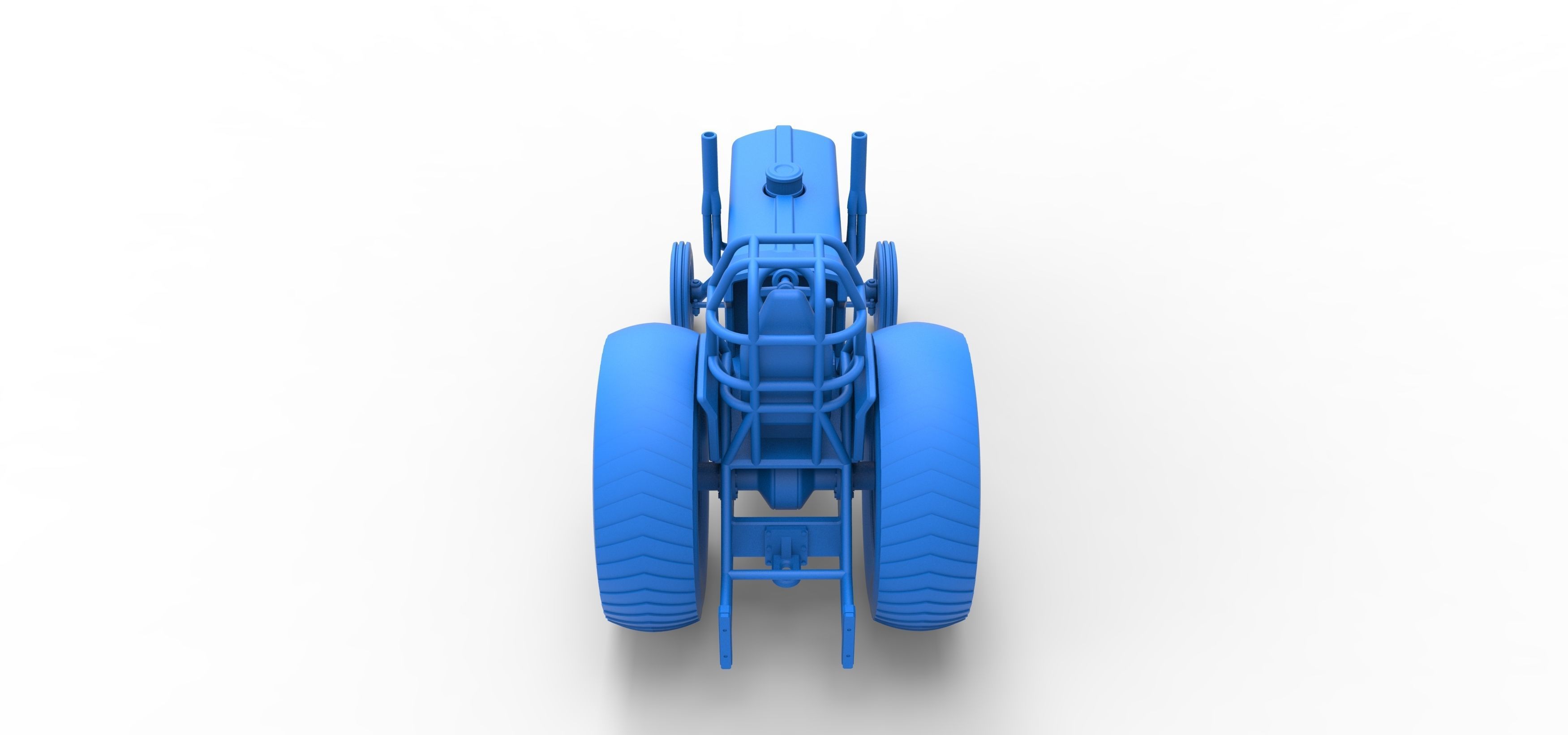Small block Pulling tractor Scale 1 to 25 3D print model_33