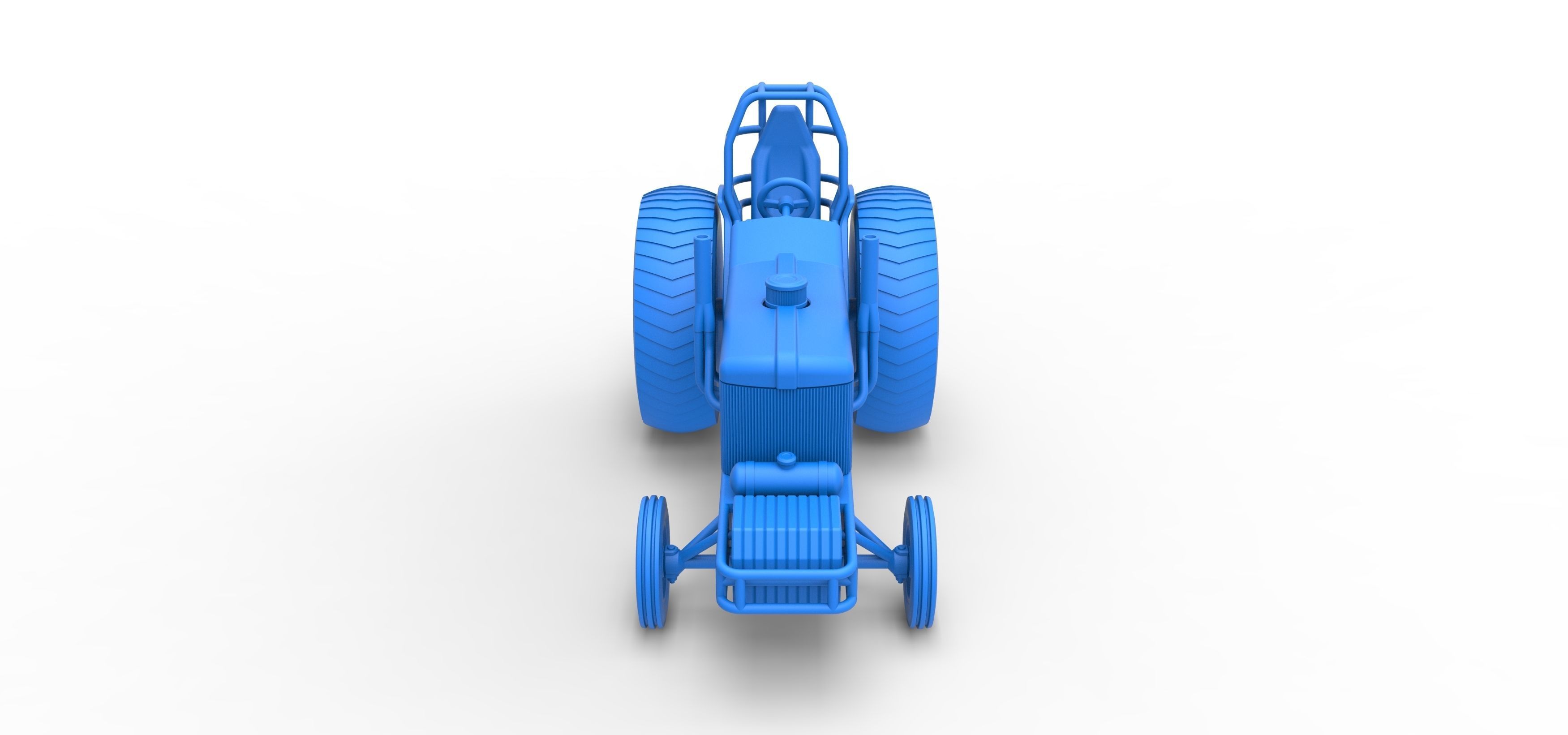 Small block Pulling tractor Scale 1 to 25 3D print model_24