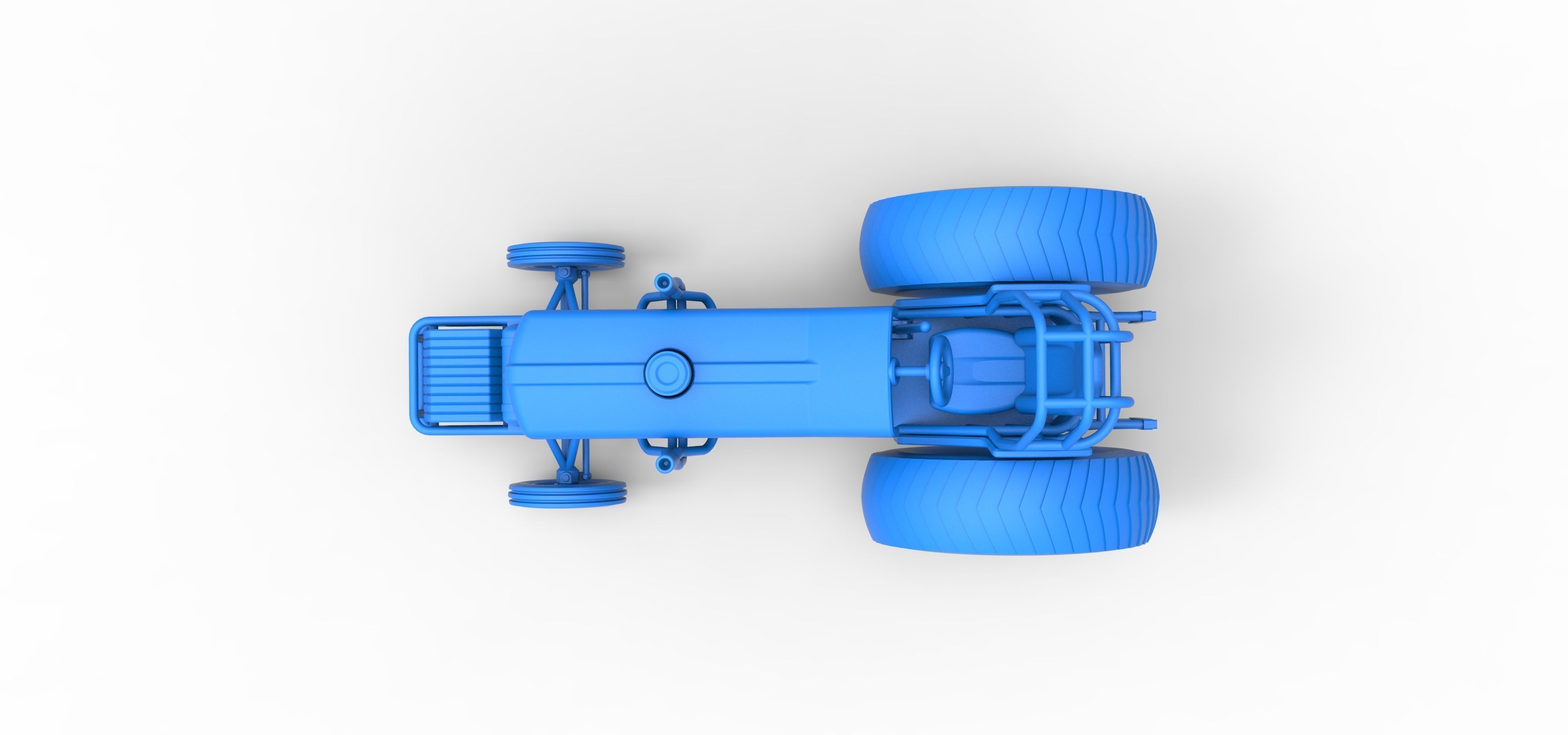 Small block Pulling tractor Scale 1 to 25 3D print model_27