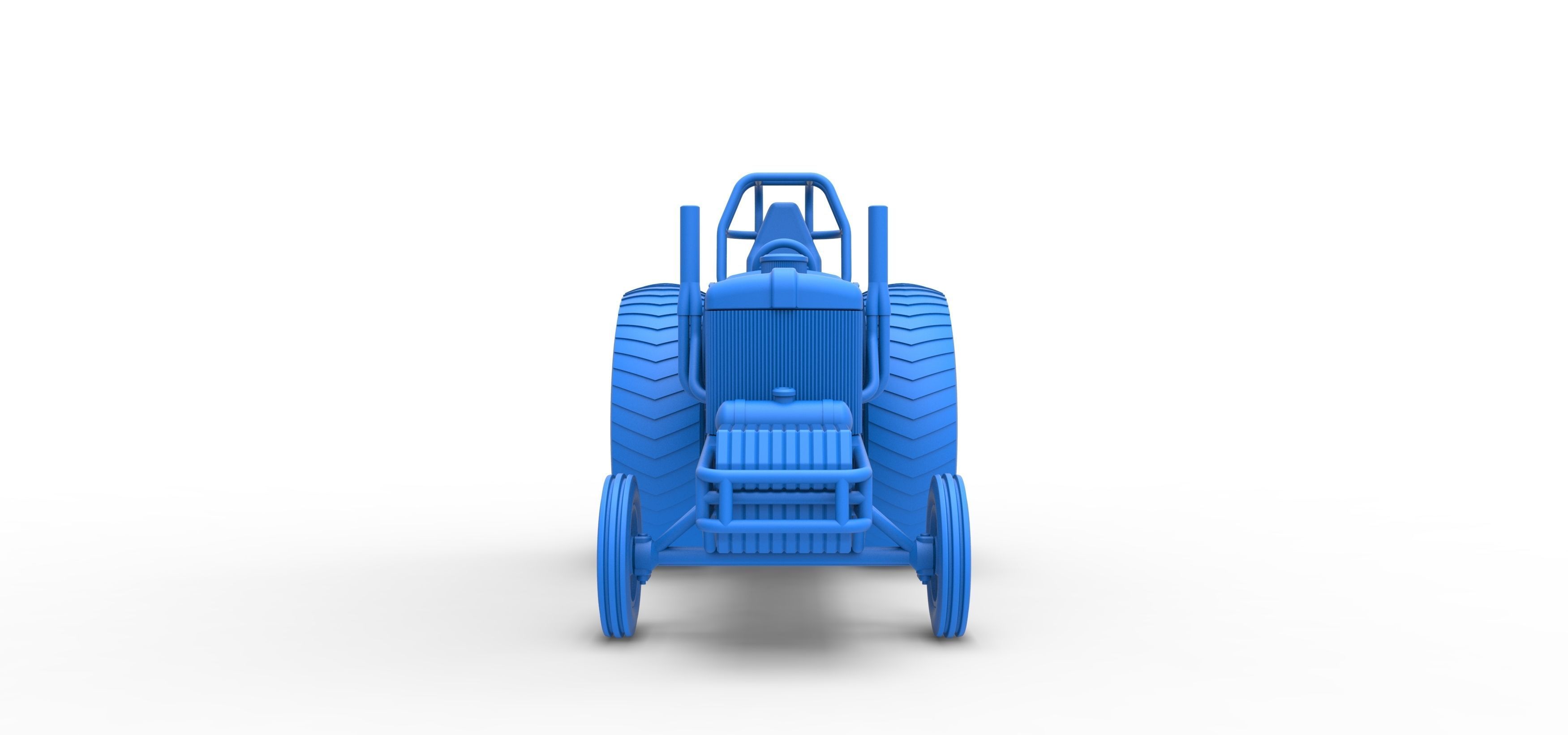 Small block Pulling tractor Scale 1 to 25 3D print model_23