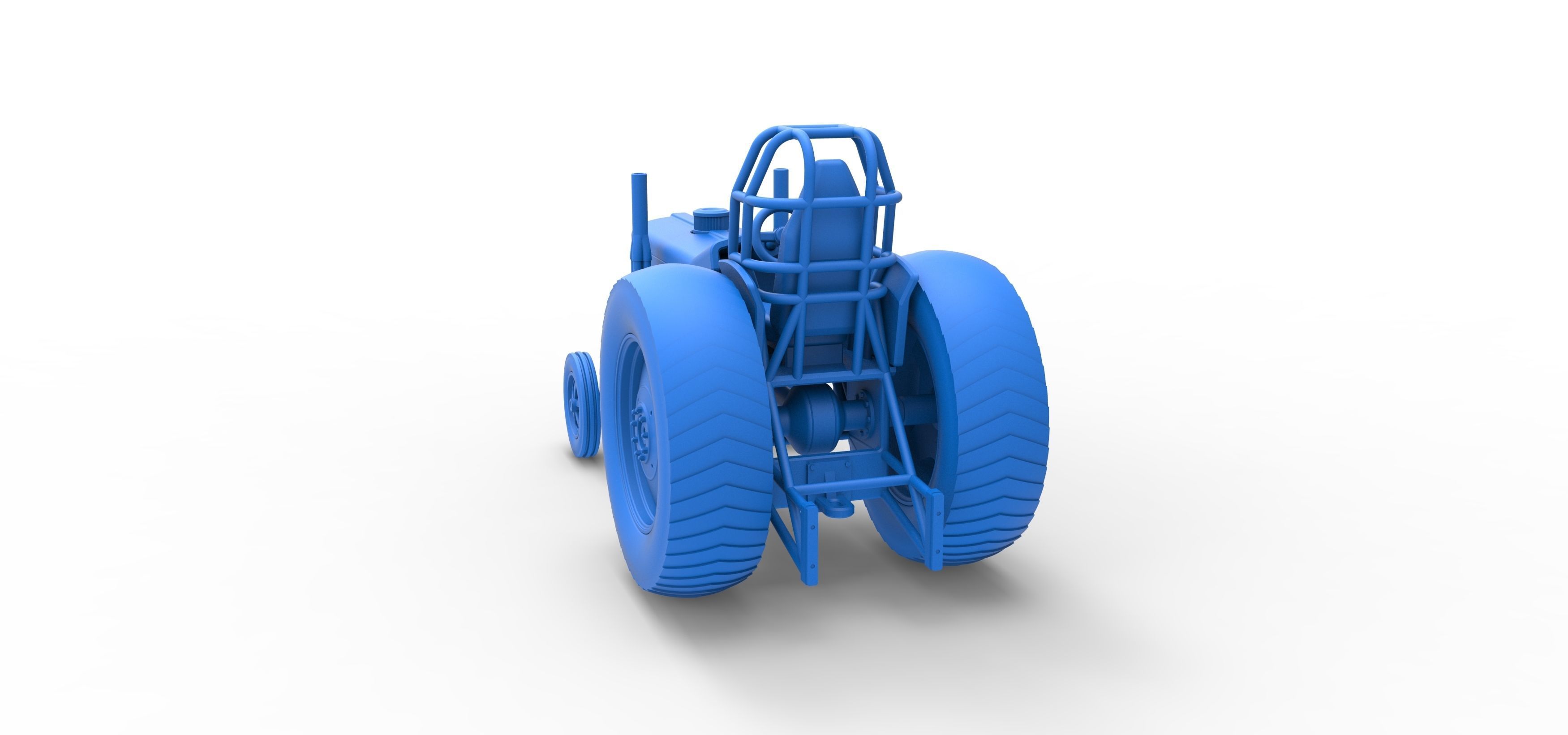 Small block Pulling tractor Scale 1 to 25 3D print model_30