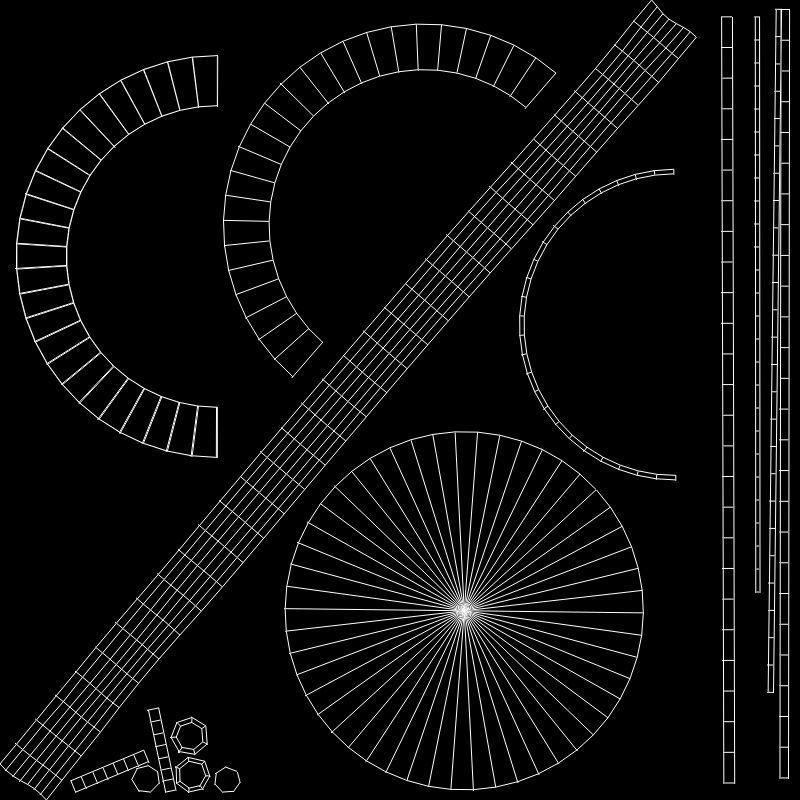 Spiral Glass Side Table Low-poly 3D model_13
