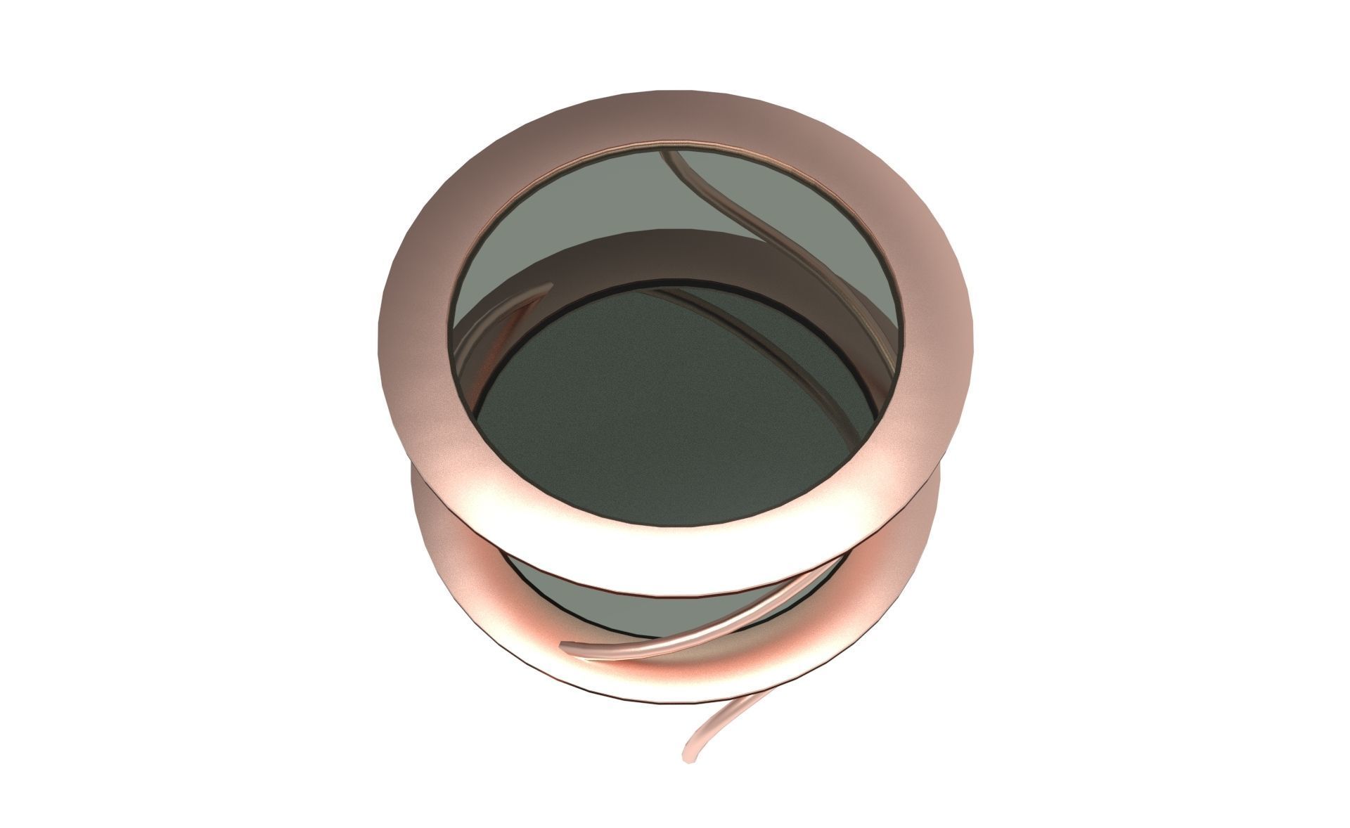 Spiral Glass Side Table Low-poly 3D model_1