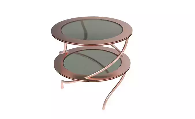 Spiral Glass Side Table