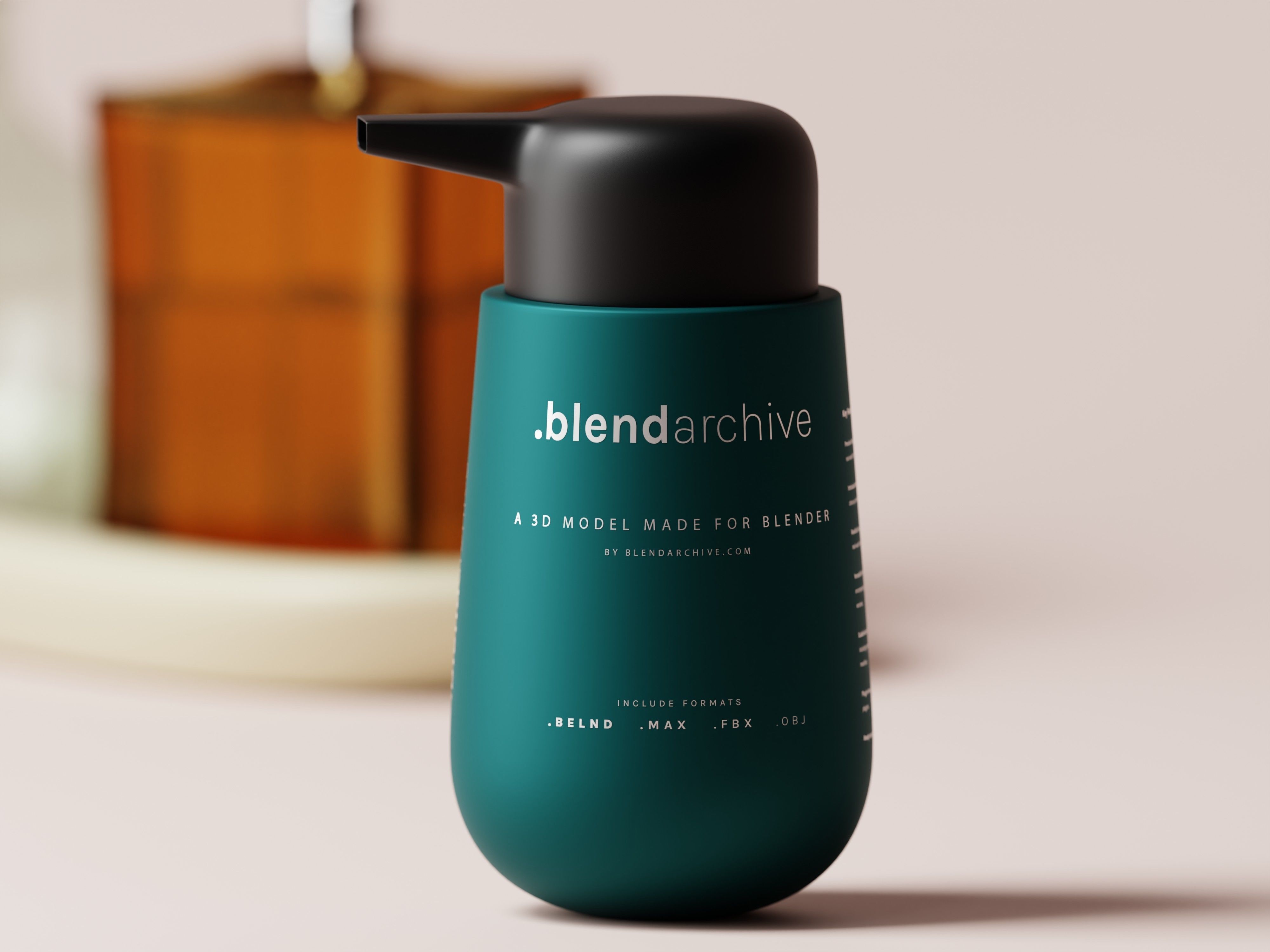 Cosmetic Pump Bottle 3D Model Low-poly 3D model_1