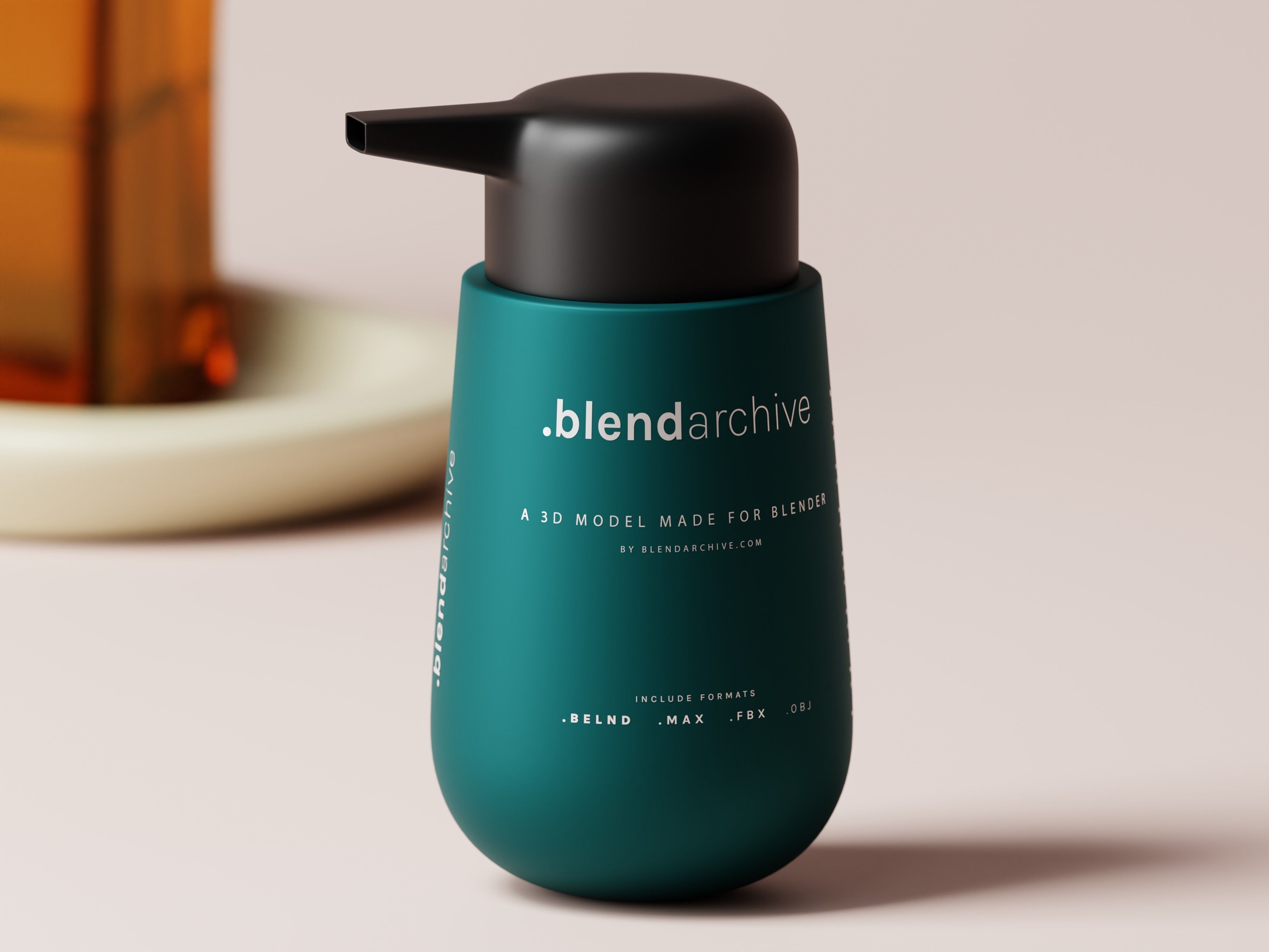 Cosmetic Pump Bottle 3D Model Low-poly 3D model_4