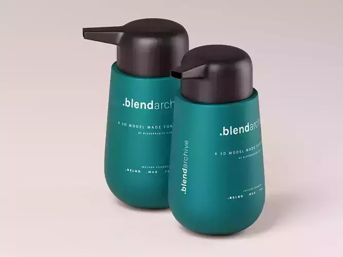 Cosmetic Pump Bottle 3D Model