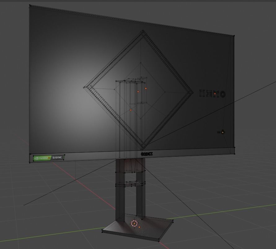 OMEN 27i monitor  3D model_4