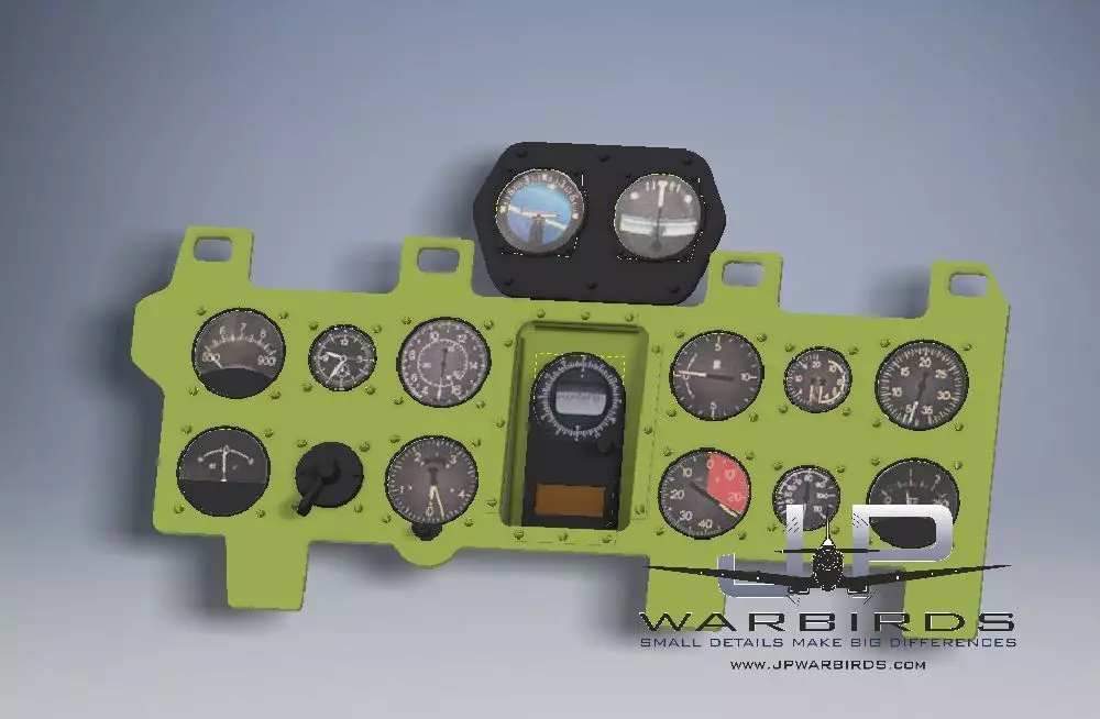 A6M Zero instrument panel 3D print model_0