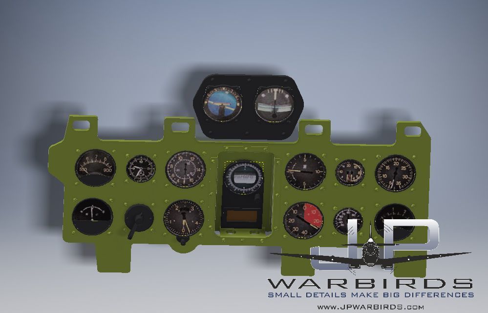 A6M Zero instrument panel 3D print model_1
