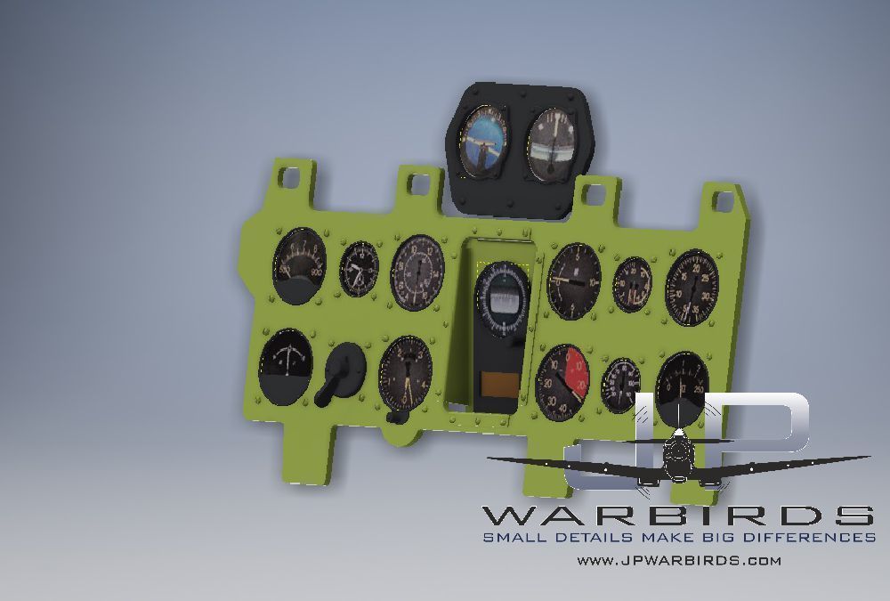 A6M Zero instrument panel 3D print model_2