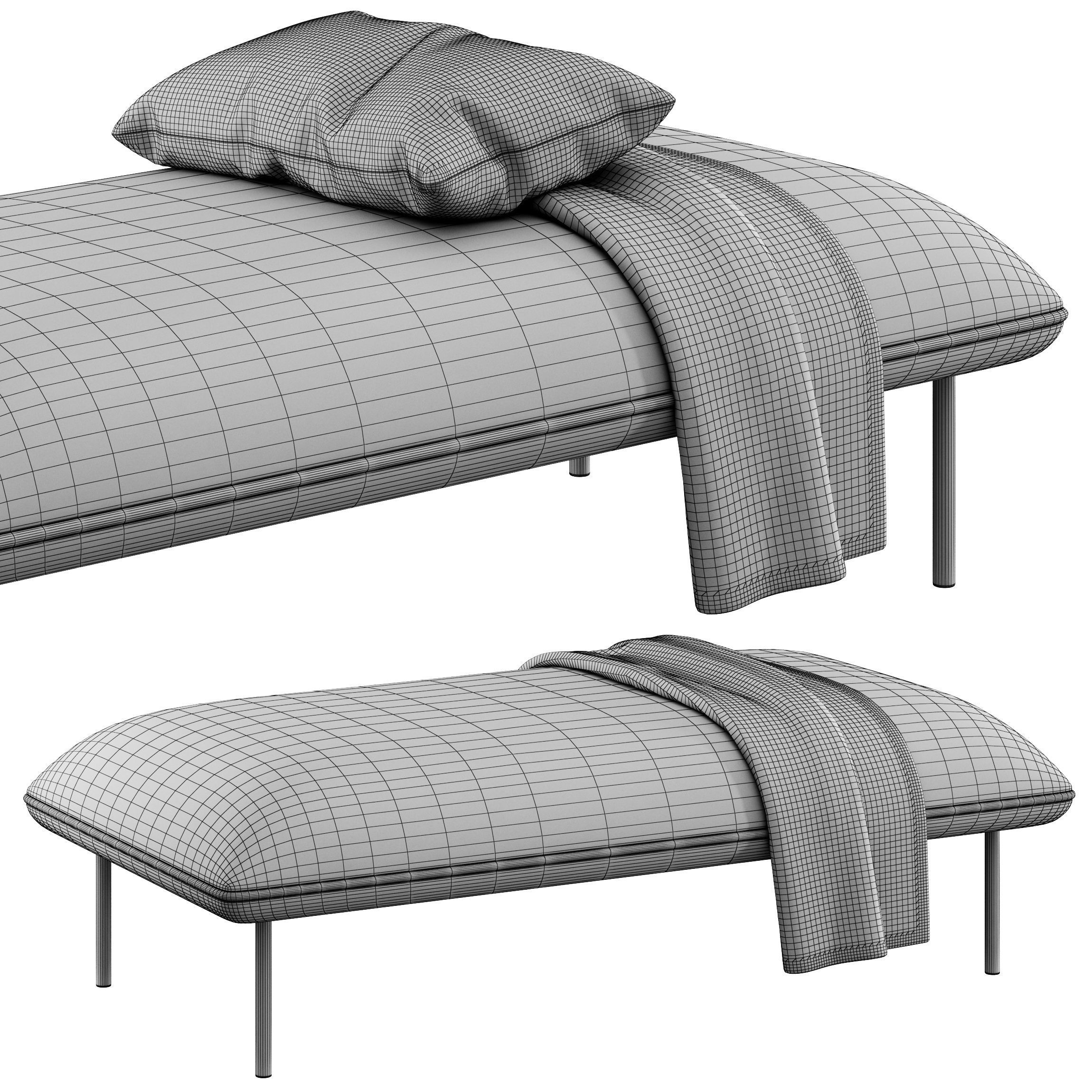 Nakki Long Otoman by Woud 3D model_3