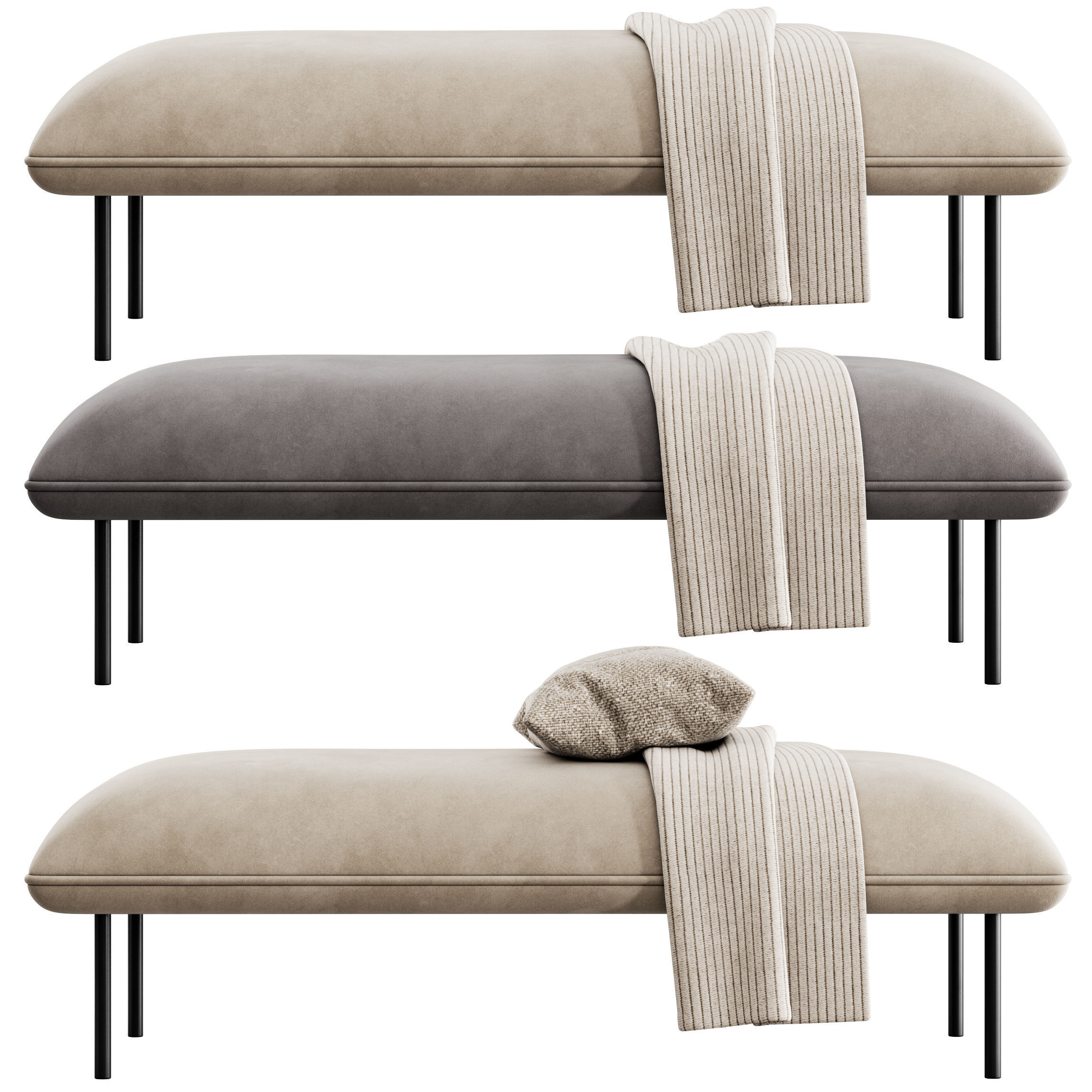 Nakki Long Otoman by Woud 3D model_1