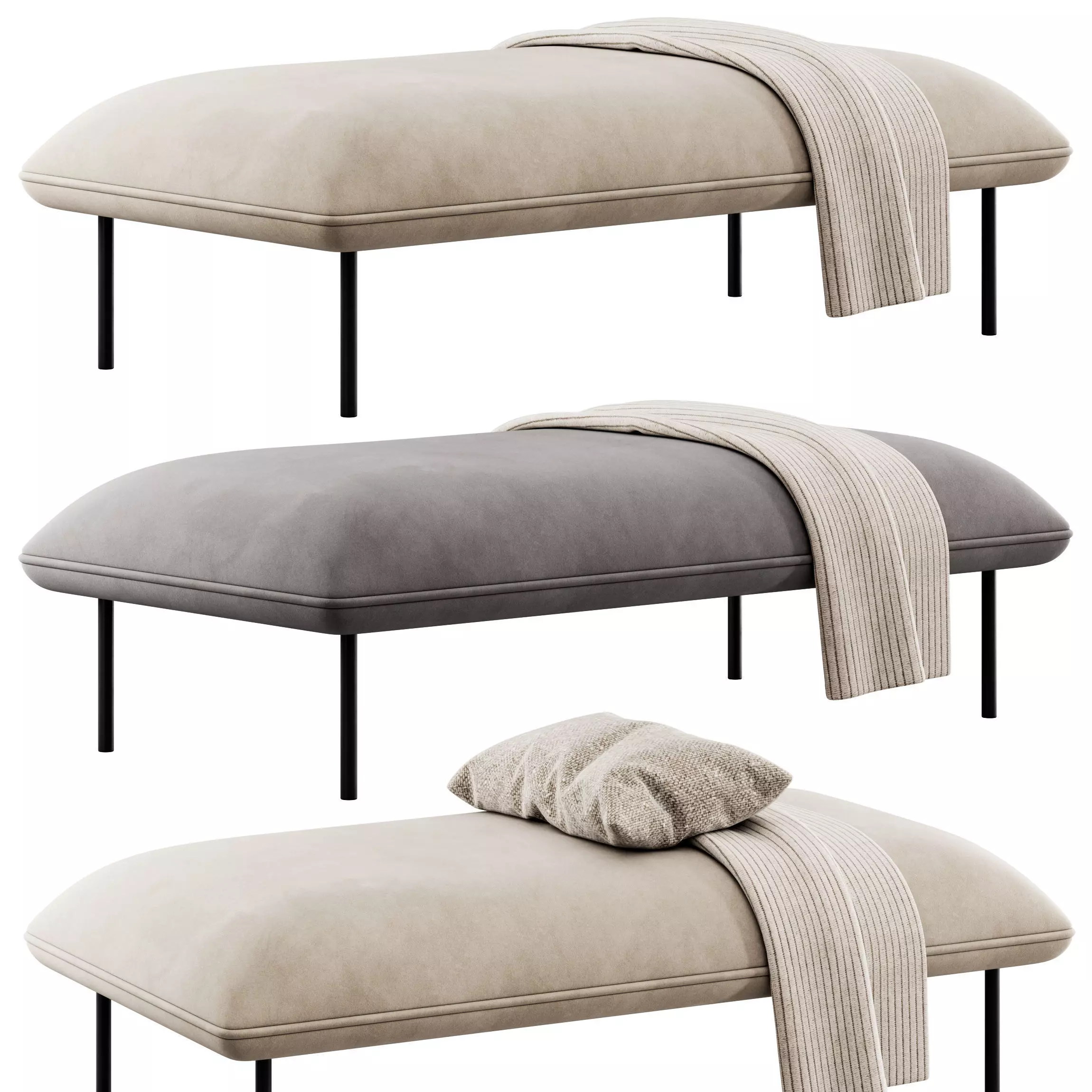 Nakki Long Otoman by Woud 3D model_0