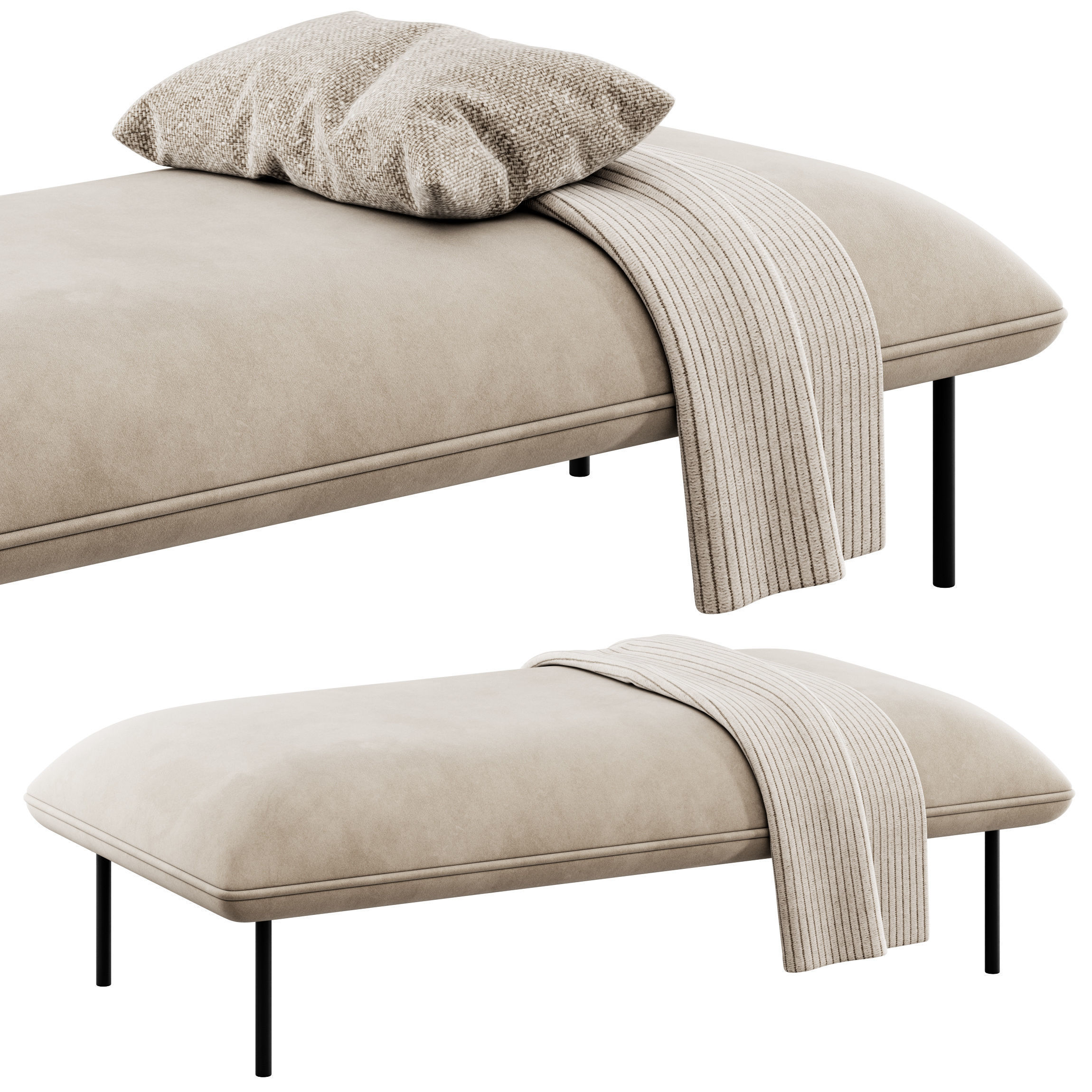 Nakki Long Otoman by Woud 3D model_2