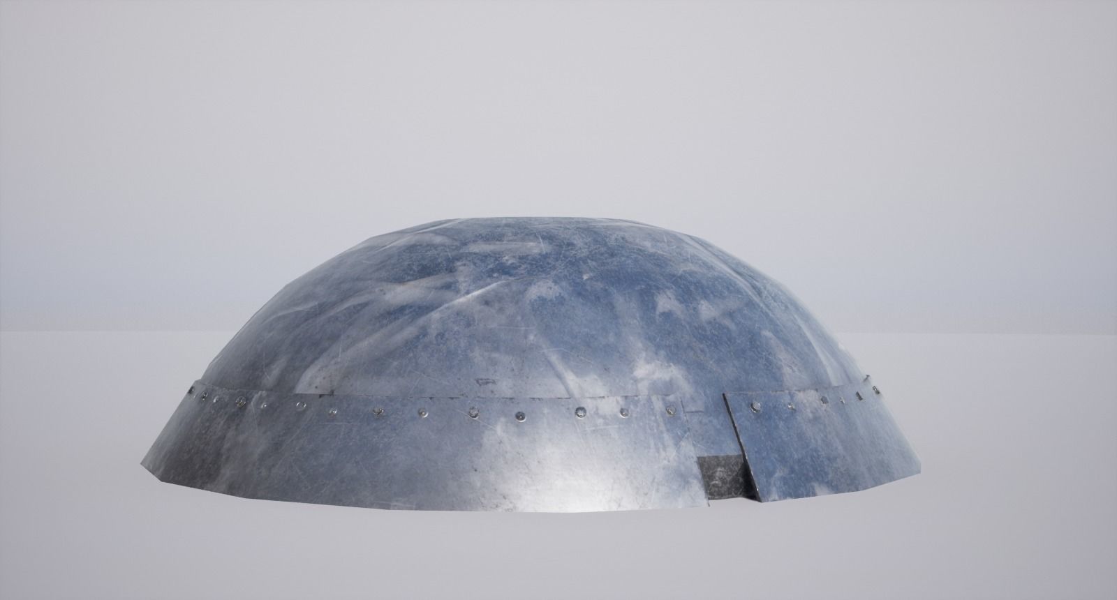 Military Turret Low-poly 3D model_3