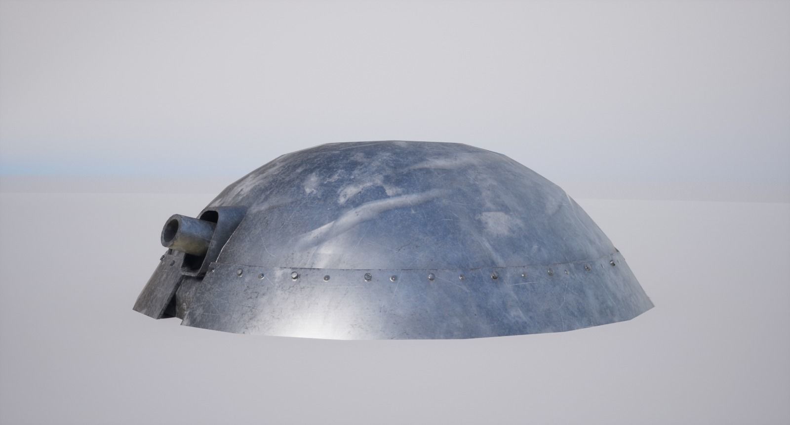 Military Turret Low-poly 3D model_2