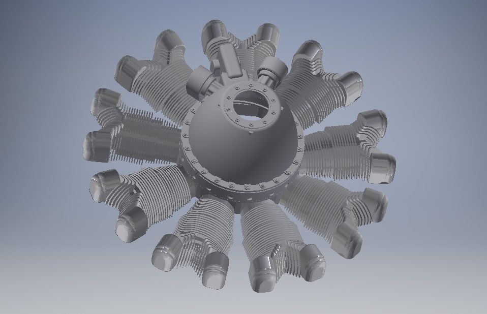Dummy radial engine Pratt and Whitney 3D print model_2