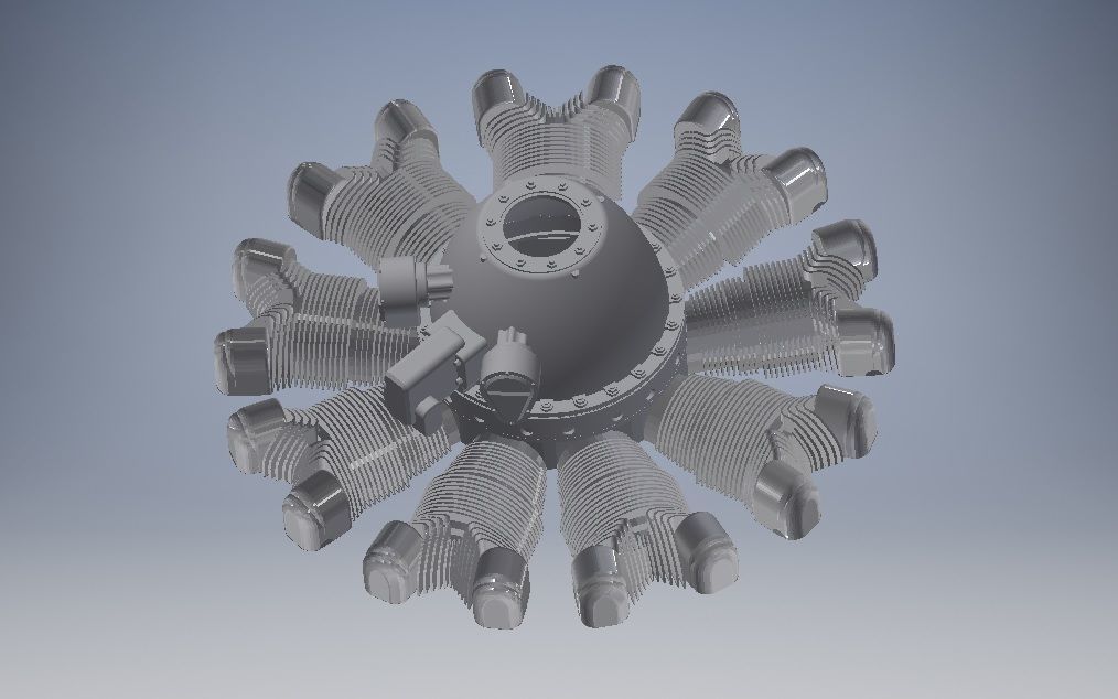 Dummy radial engine Pratt and Whitney 3D print model_1