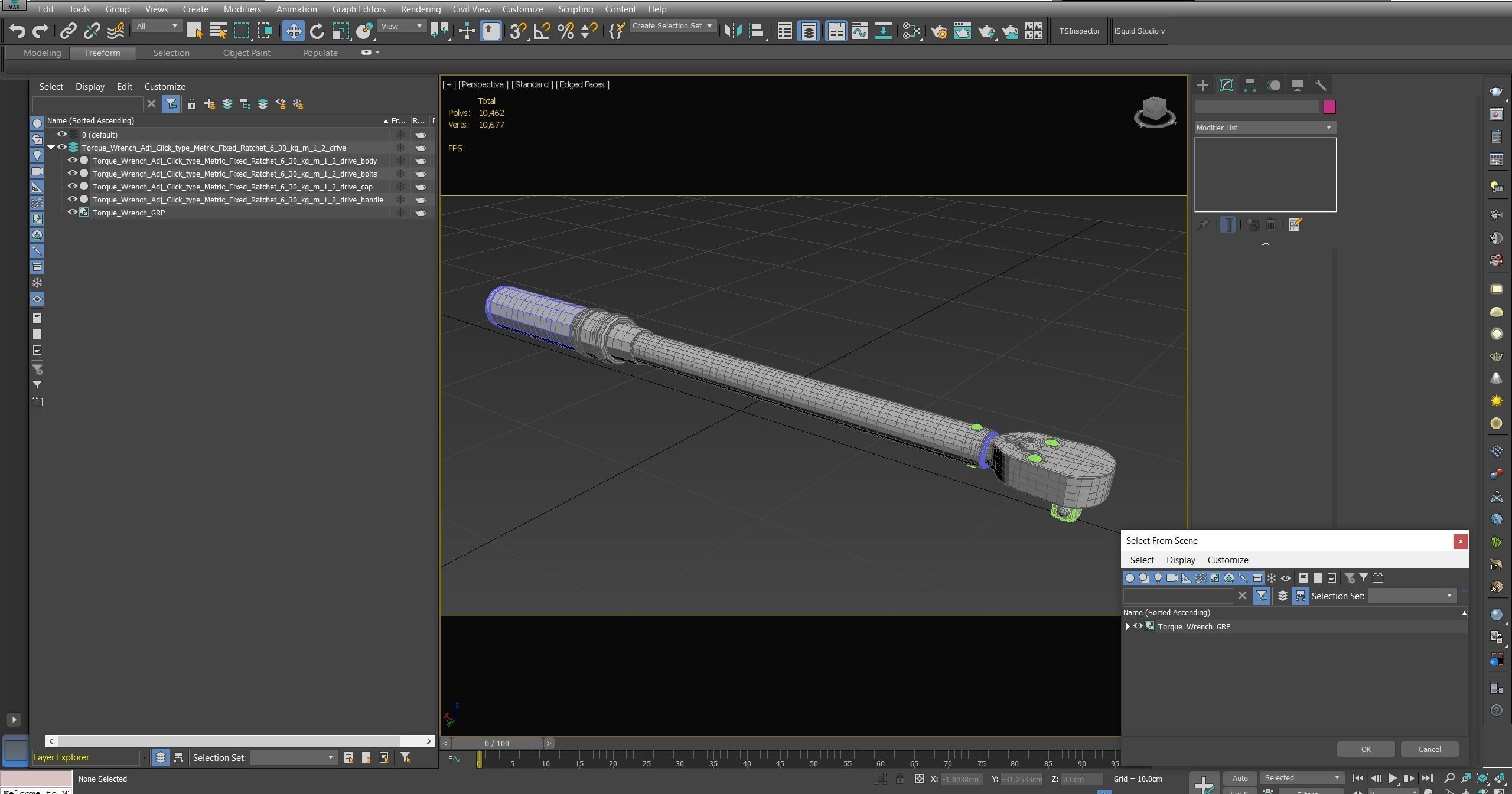 Torque Wrench Low-poly 3D model_27