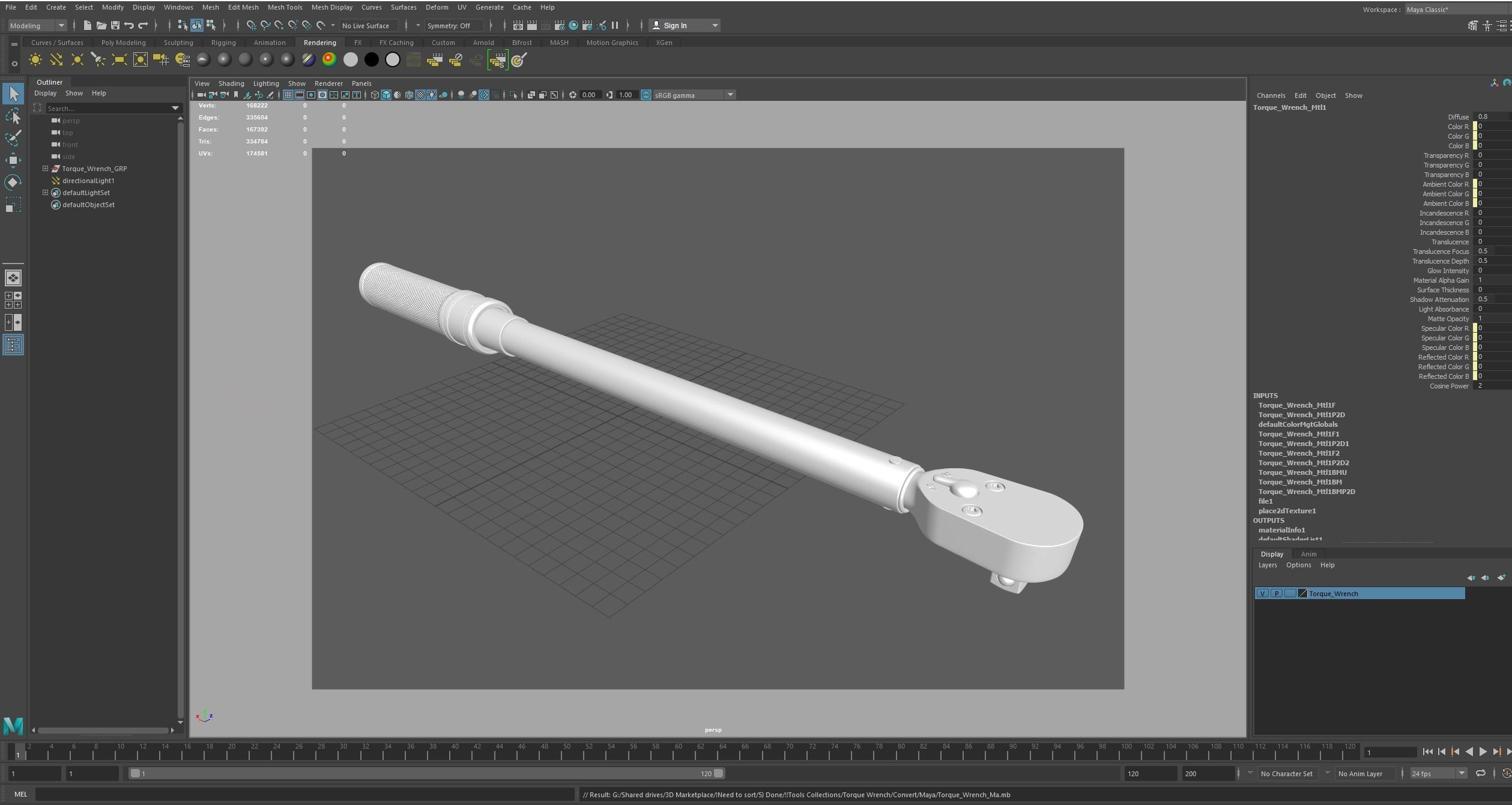 Torque Wrench Low-poly 3D model_29