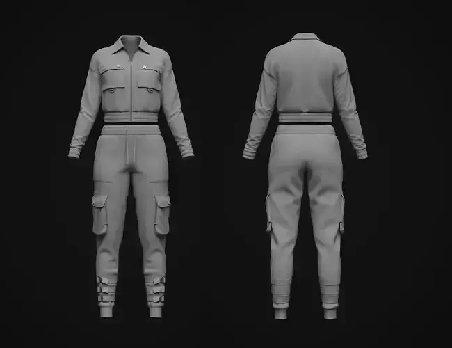 Women Tracksuit 3d Model
