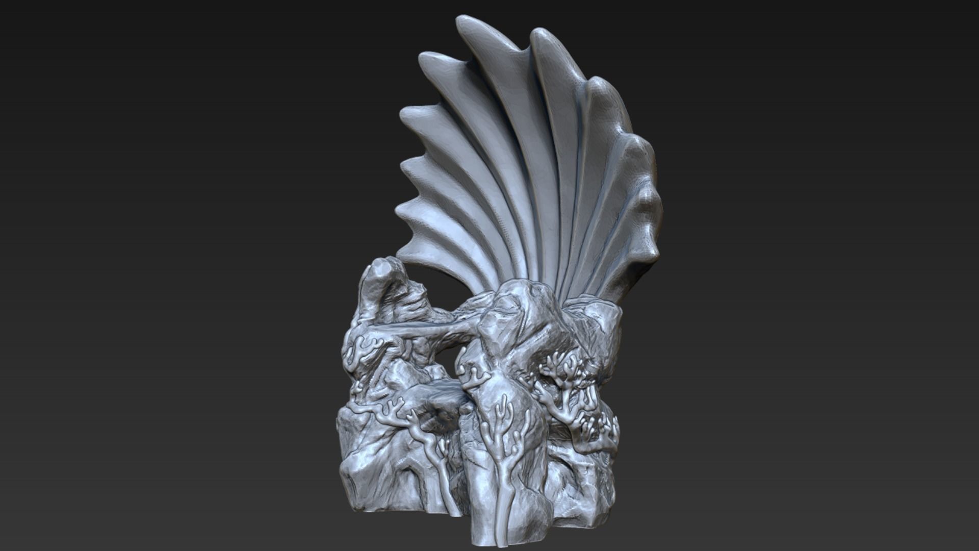 Seashell Throne 3D print model_7