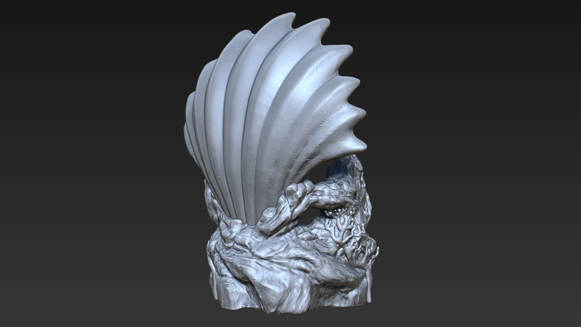 Seashell Throne 3D print model_3