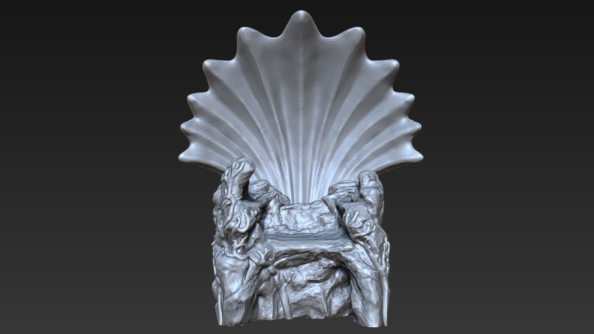 Seashell Throne 3D print model_8