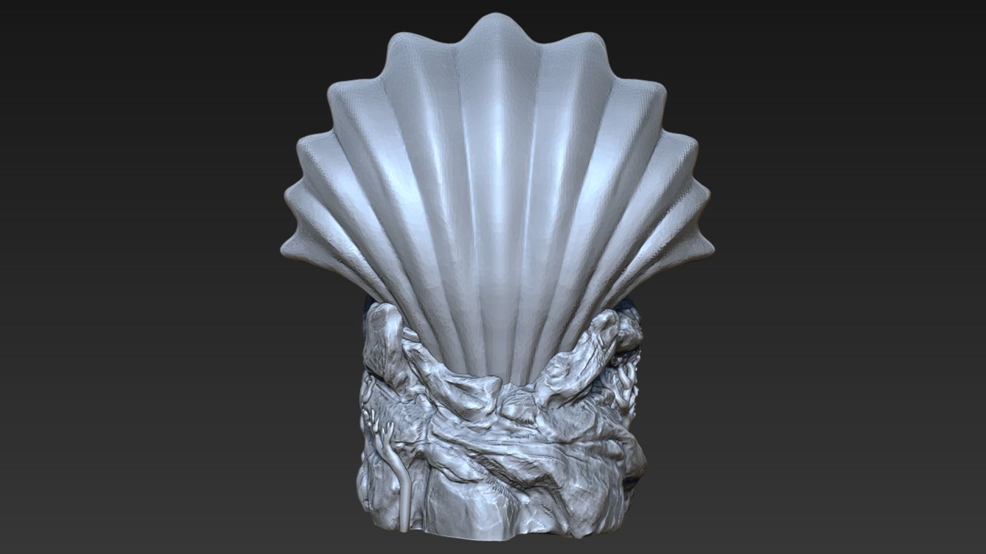 Seashell Throne 3D print model_4