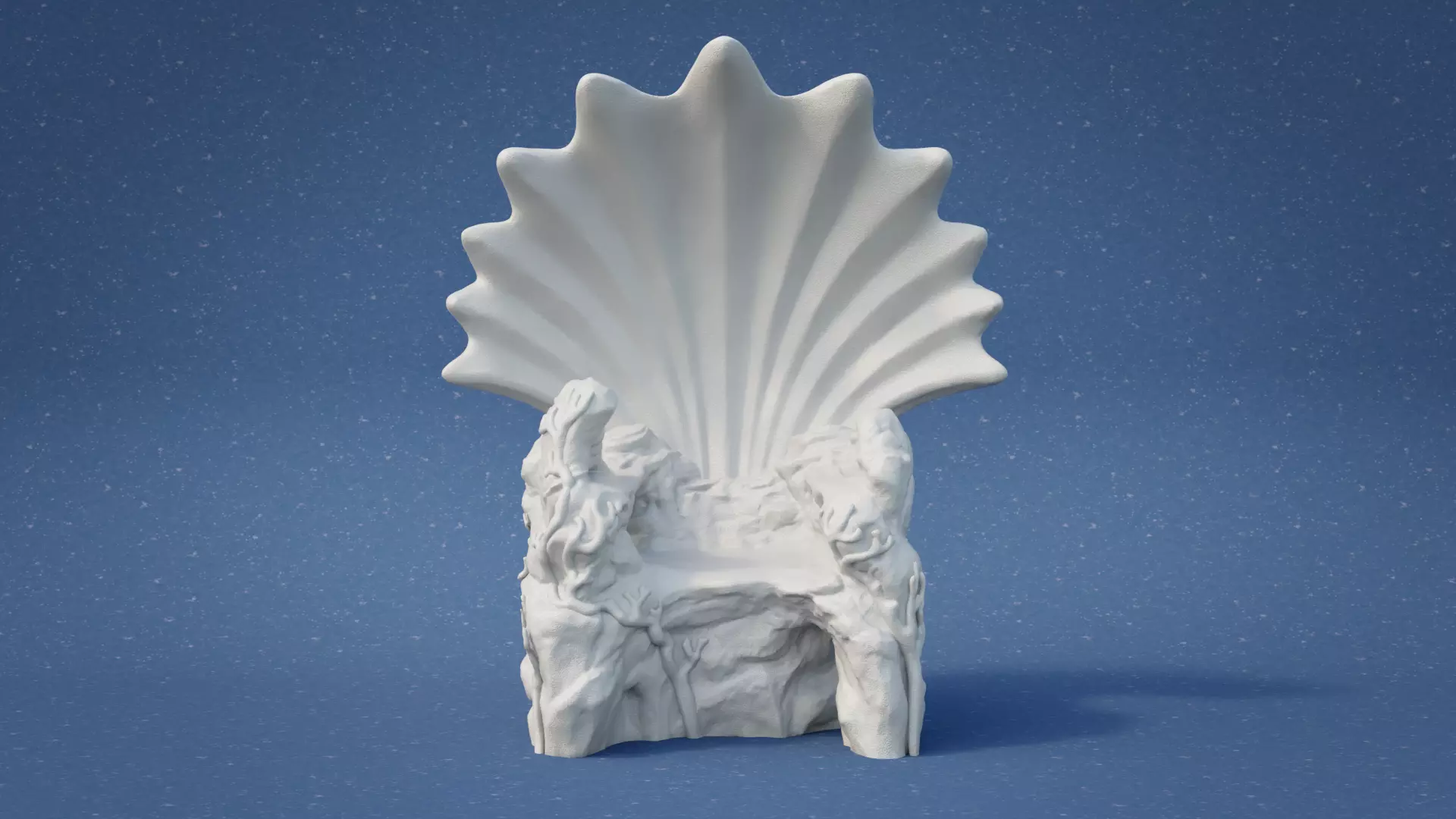 Seashell Throne 3D print model_0