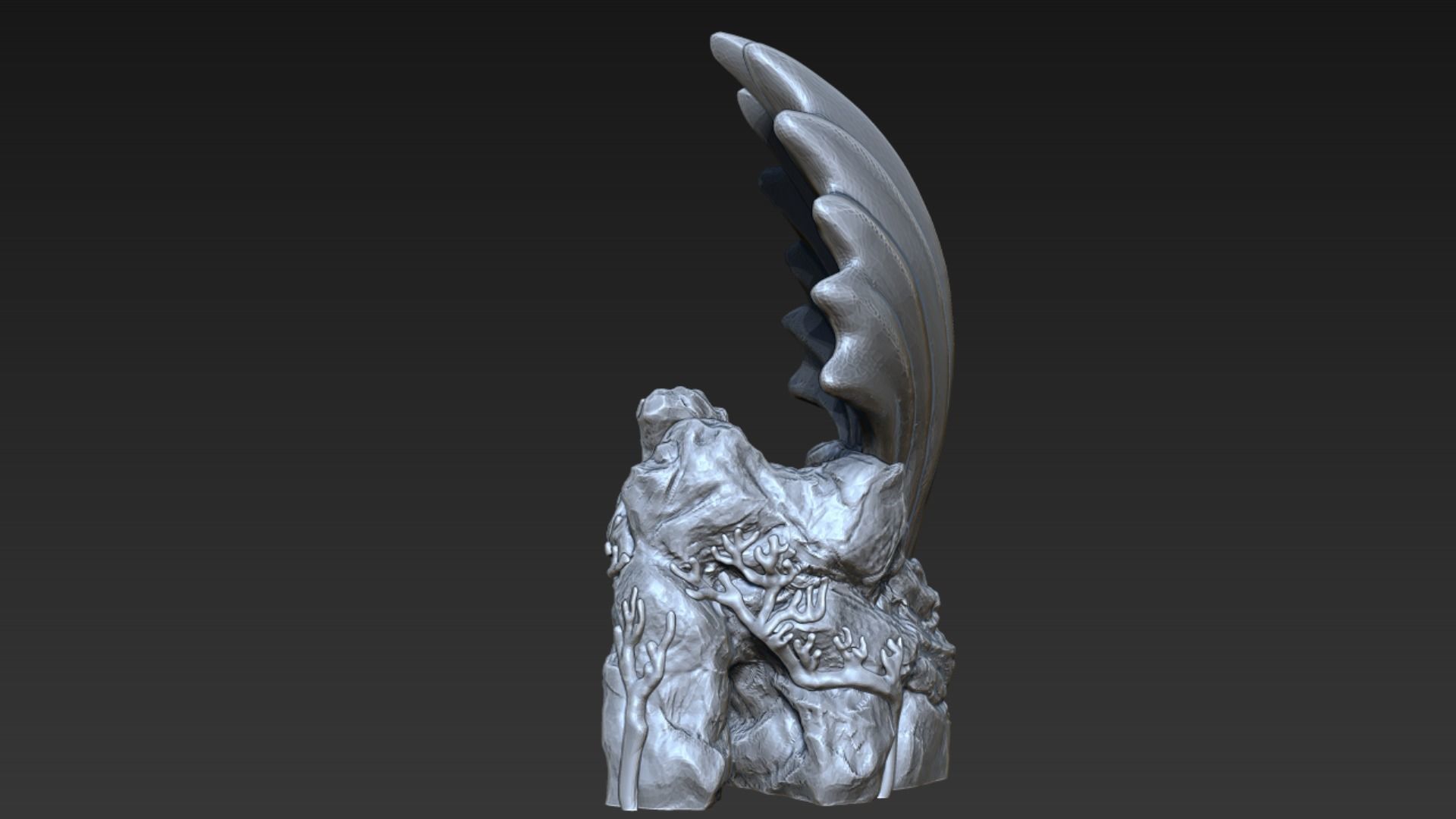 Seashell Throne 3D print model_6