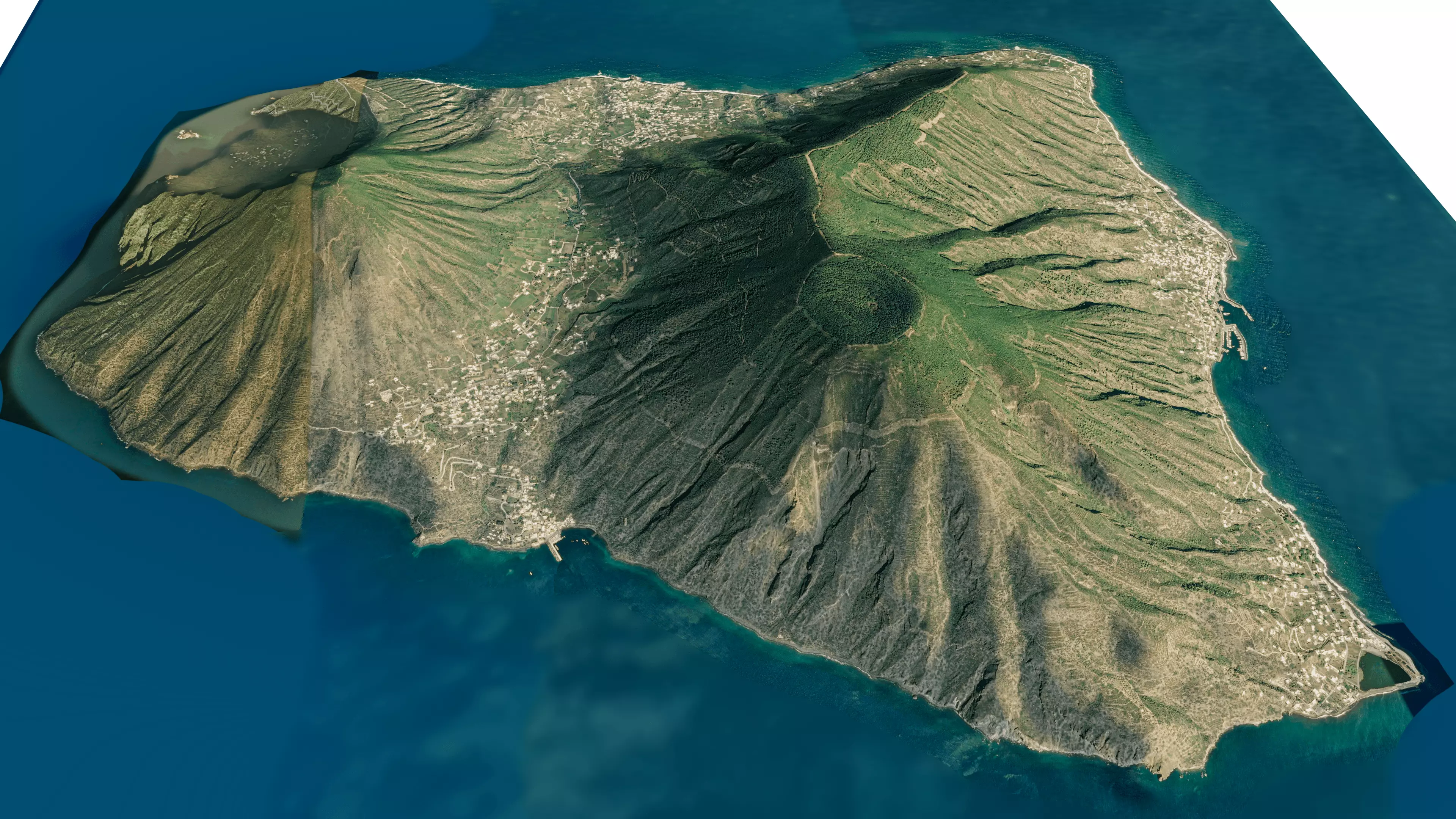 salina island 3d model terrain Low-poly 3D model