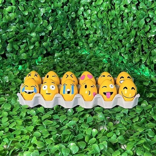 EMOJI EASTER EGG - STL - 3MF MULTICOLOR 3D print model