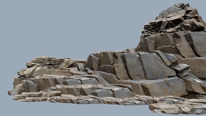 desert rocks Low-poly 3D model