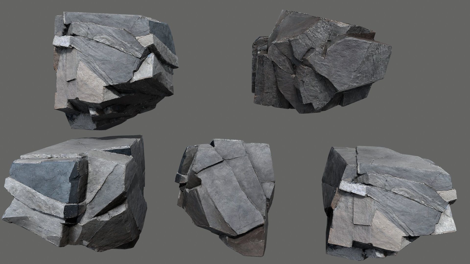 desert rocks Low-poly 3D model_5