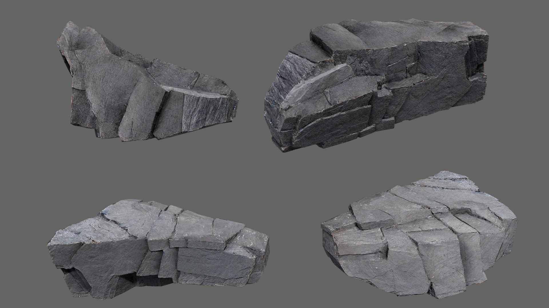 desert rocks Low-poly 3D model_11