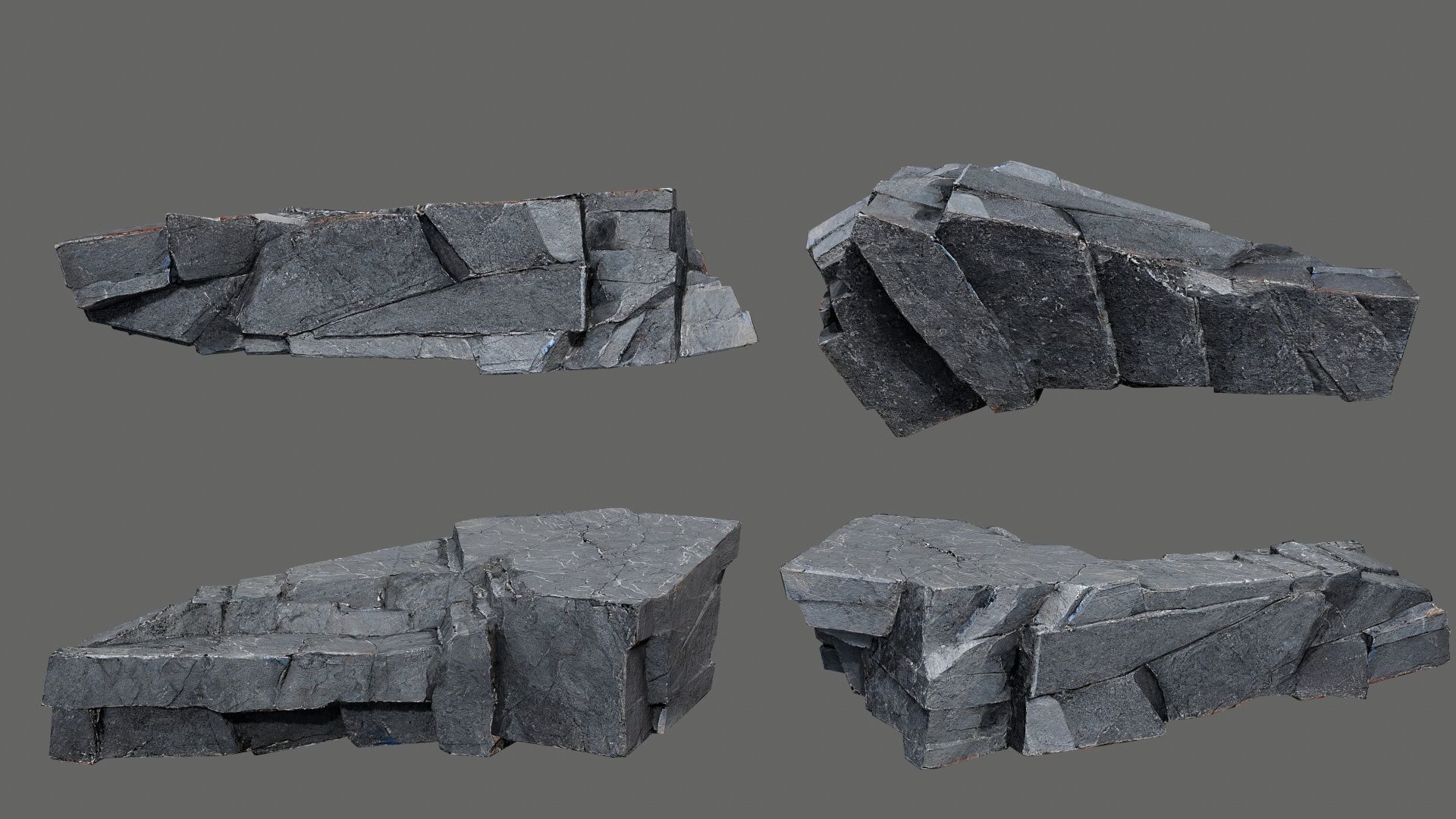 desert rocks Low-poly 3D model_12