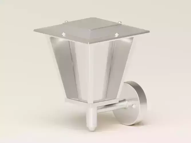 Solar Outdoor Wall Lamp 3D Model