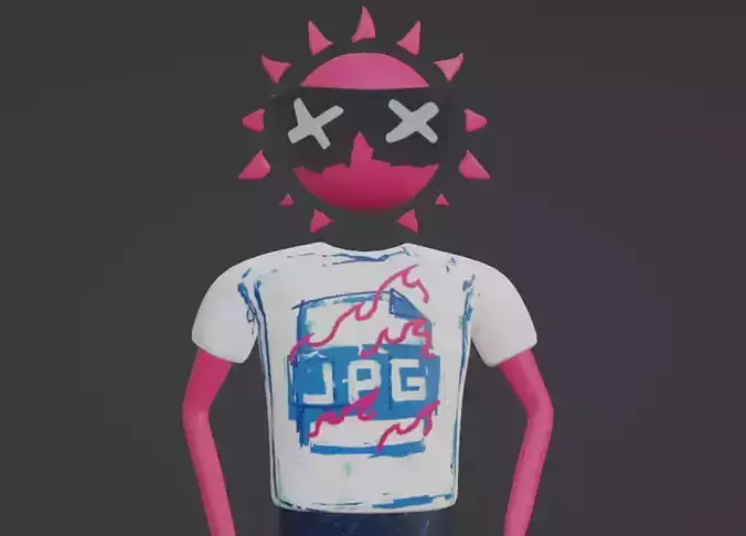 Cartoon character Rigged Low-poly 3D model Low-poly 3D model