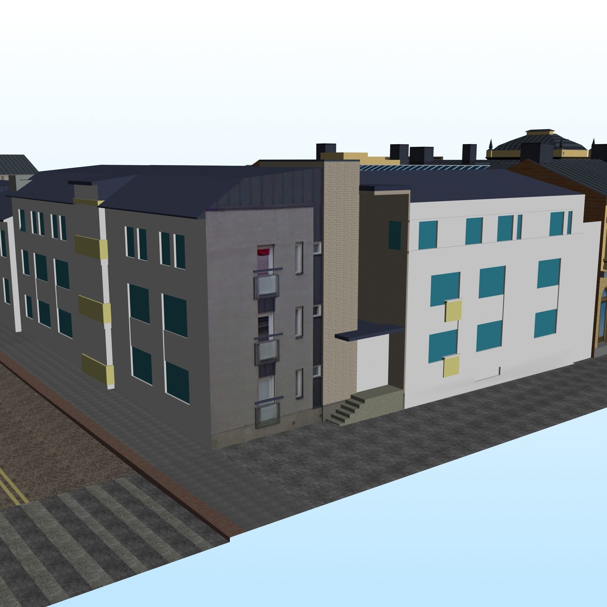 CITY BUILDING LOW POLY PP 01 3D model_9