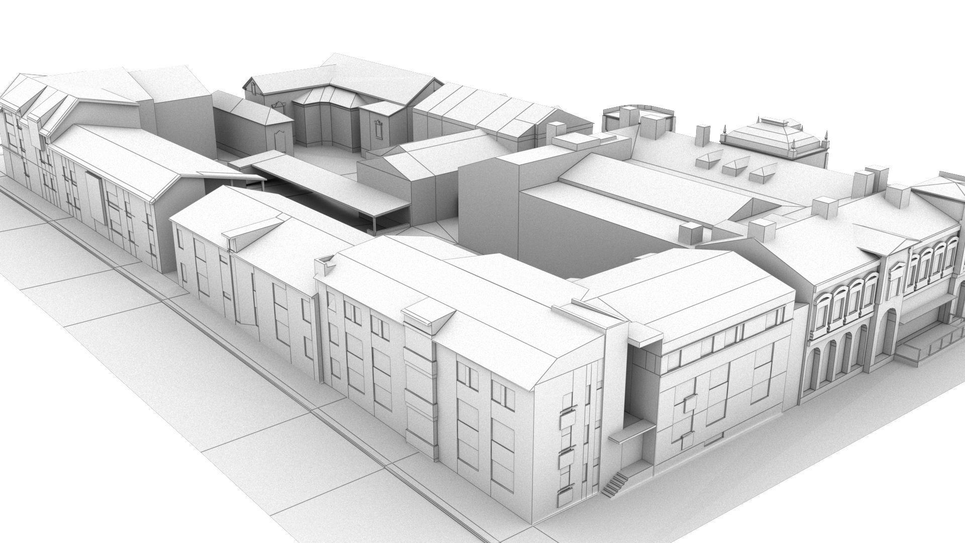 CITY BUILDING LOW POLY PP 01 3D model_14