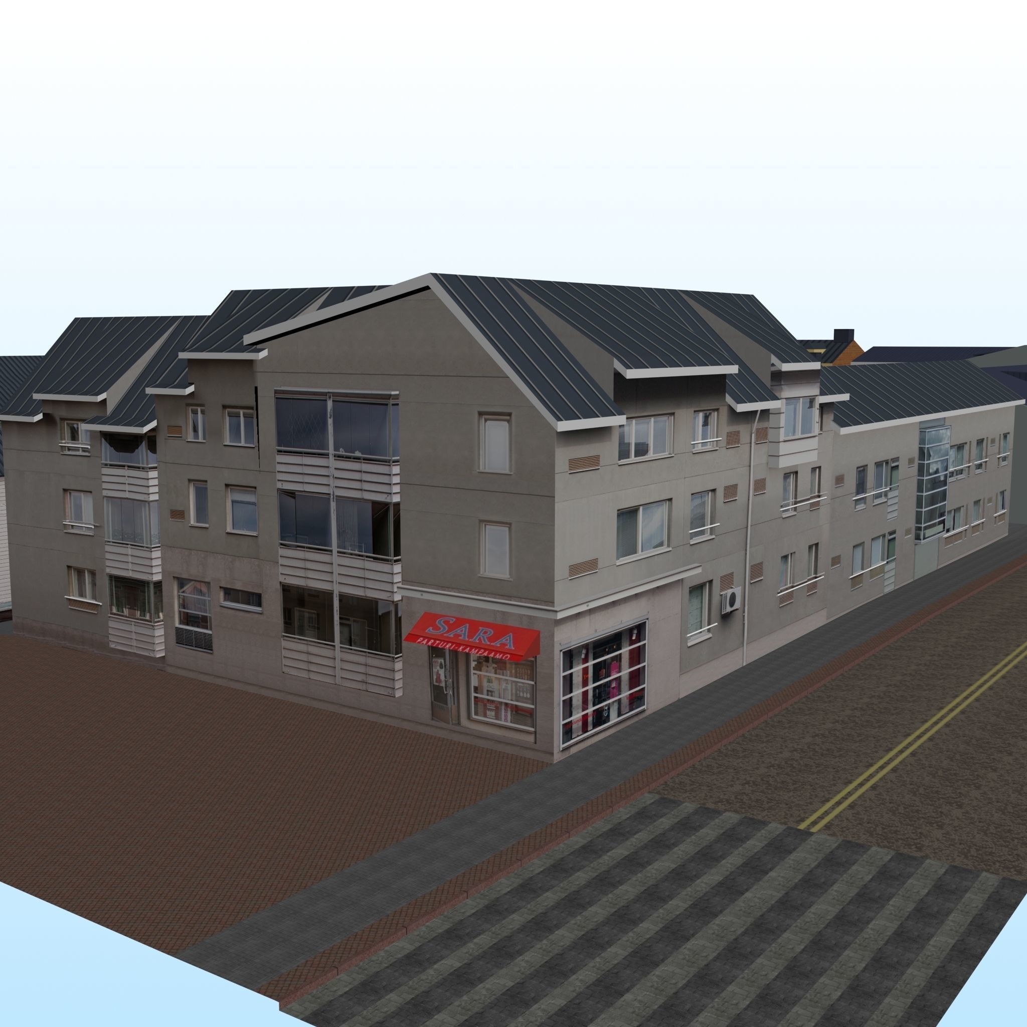 CITY BUILDING LOW POLY PP 01 3D model_8