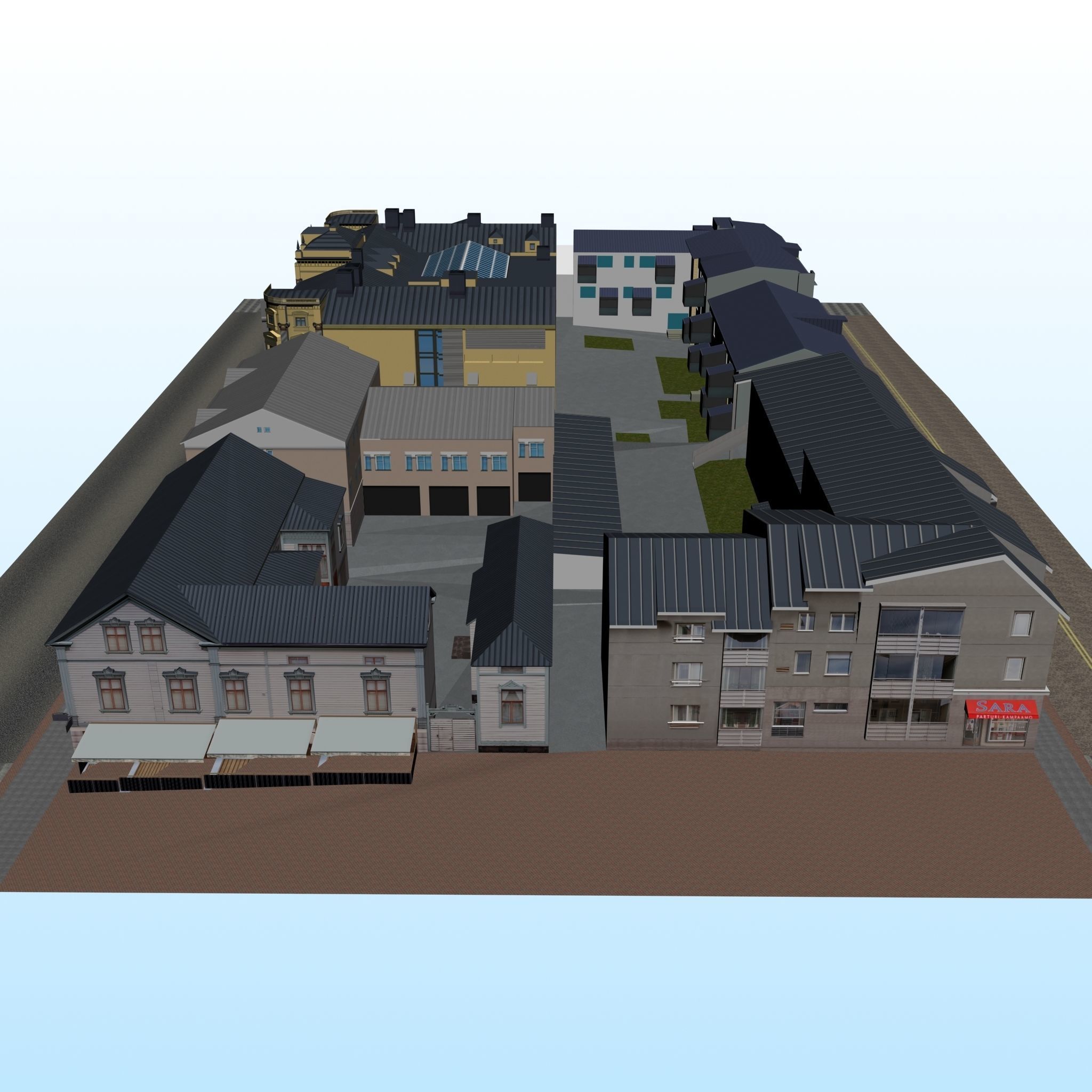 CITY BUILDING LOW POLY PP 01 3D model_3