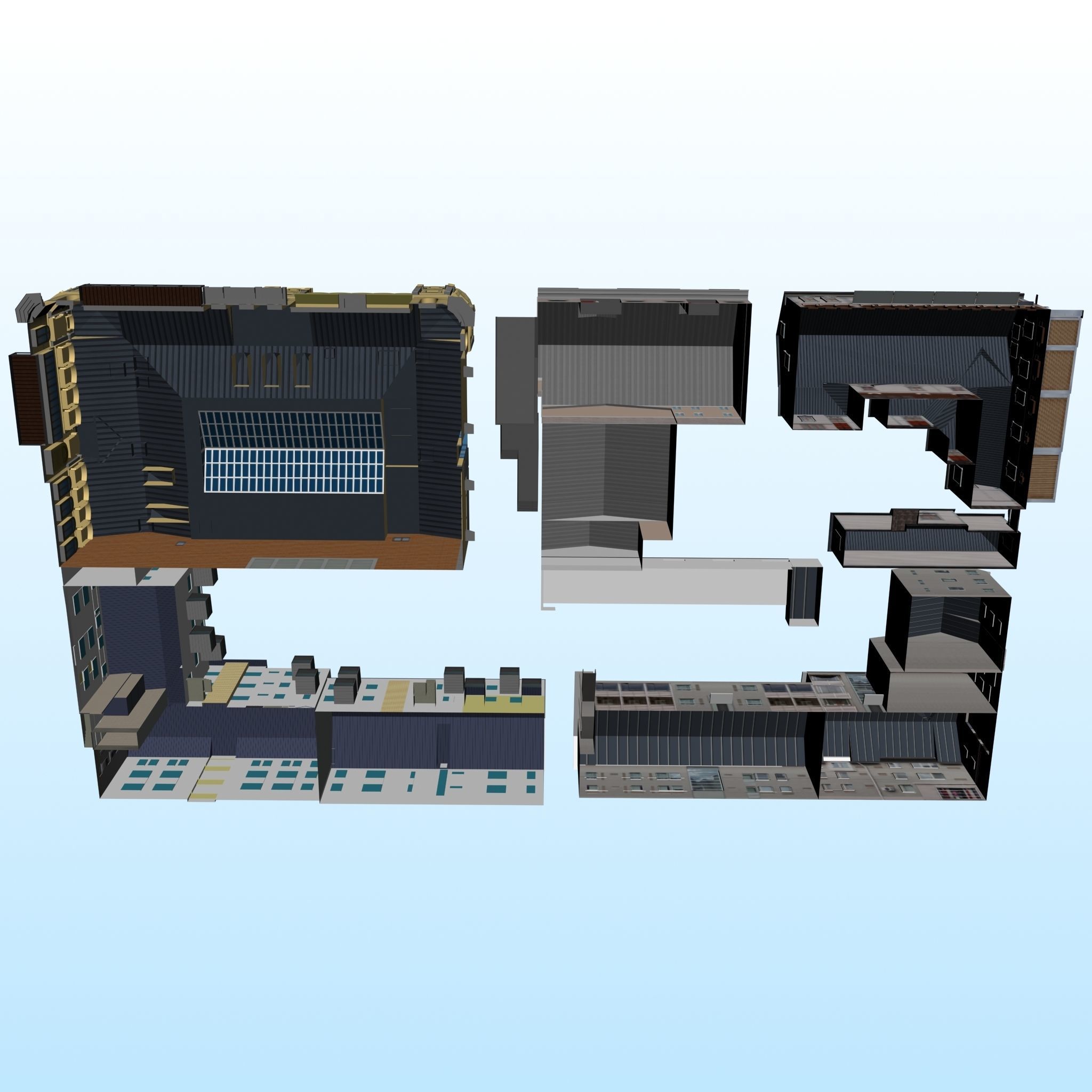 CITY BUILDING LOW POLY PP 01 3D model_11