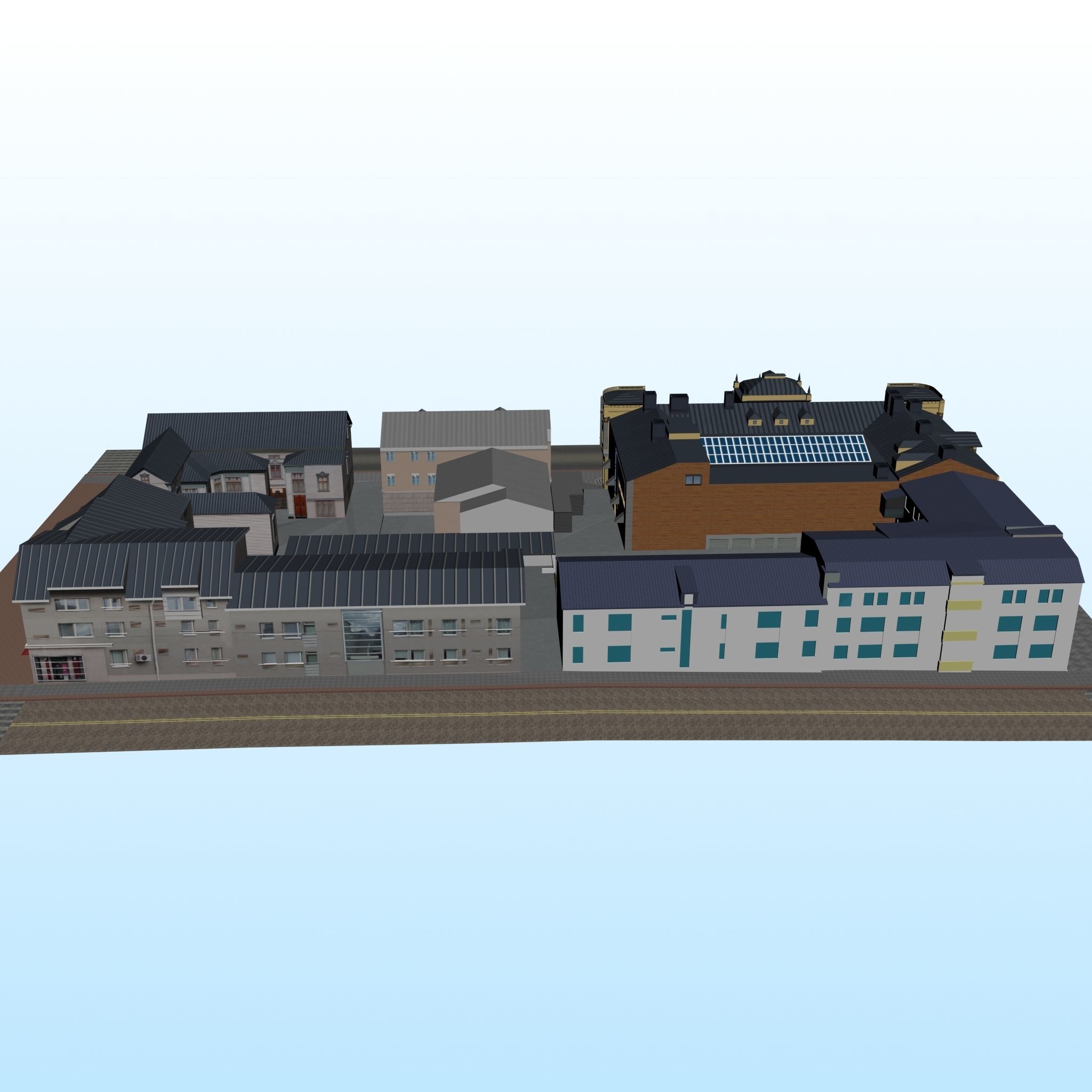 CITY BUILDING LOW POLY PP 01 3D model_4