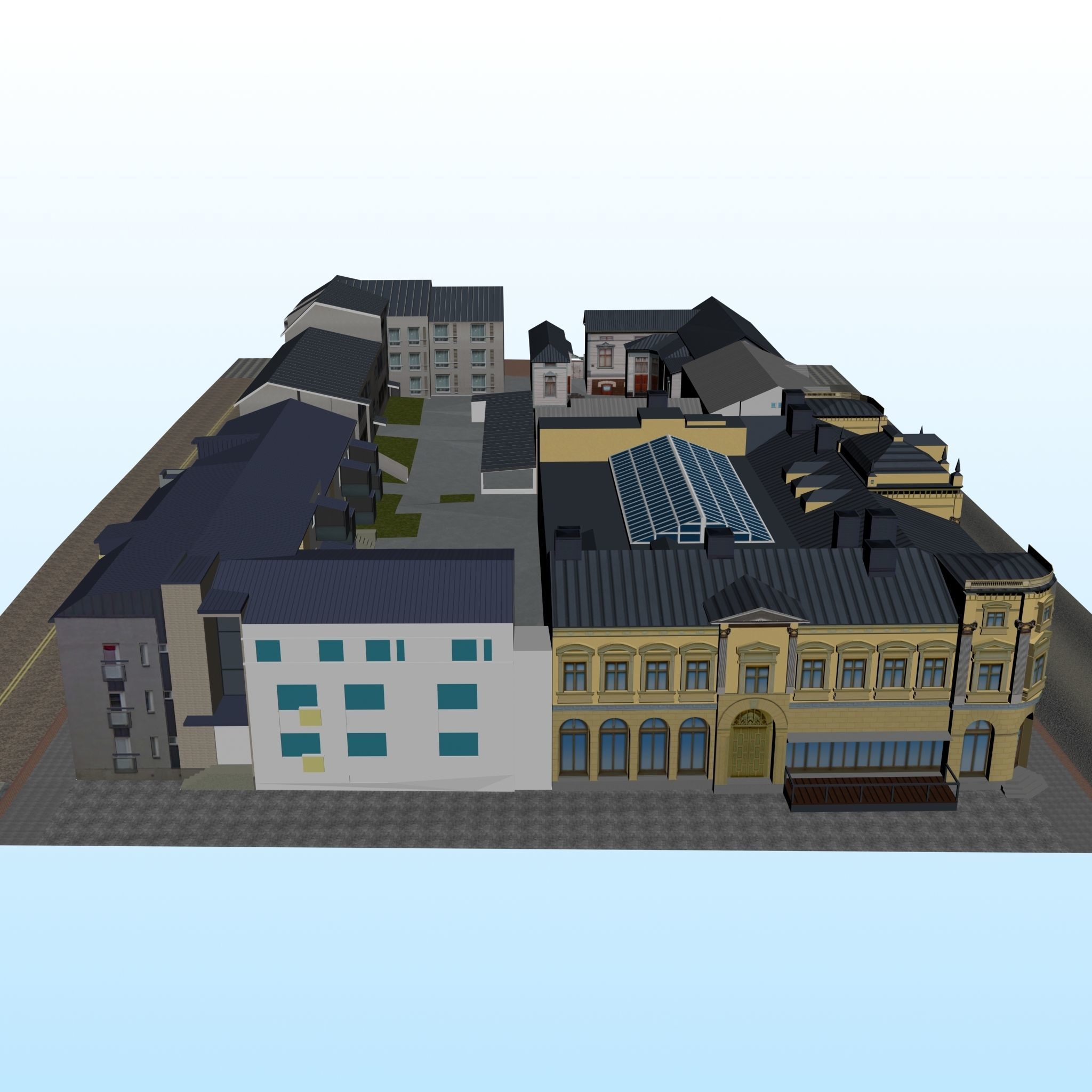 CITY BUILDING LOW POLY PP 01 3D model_5