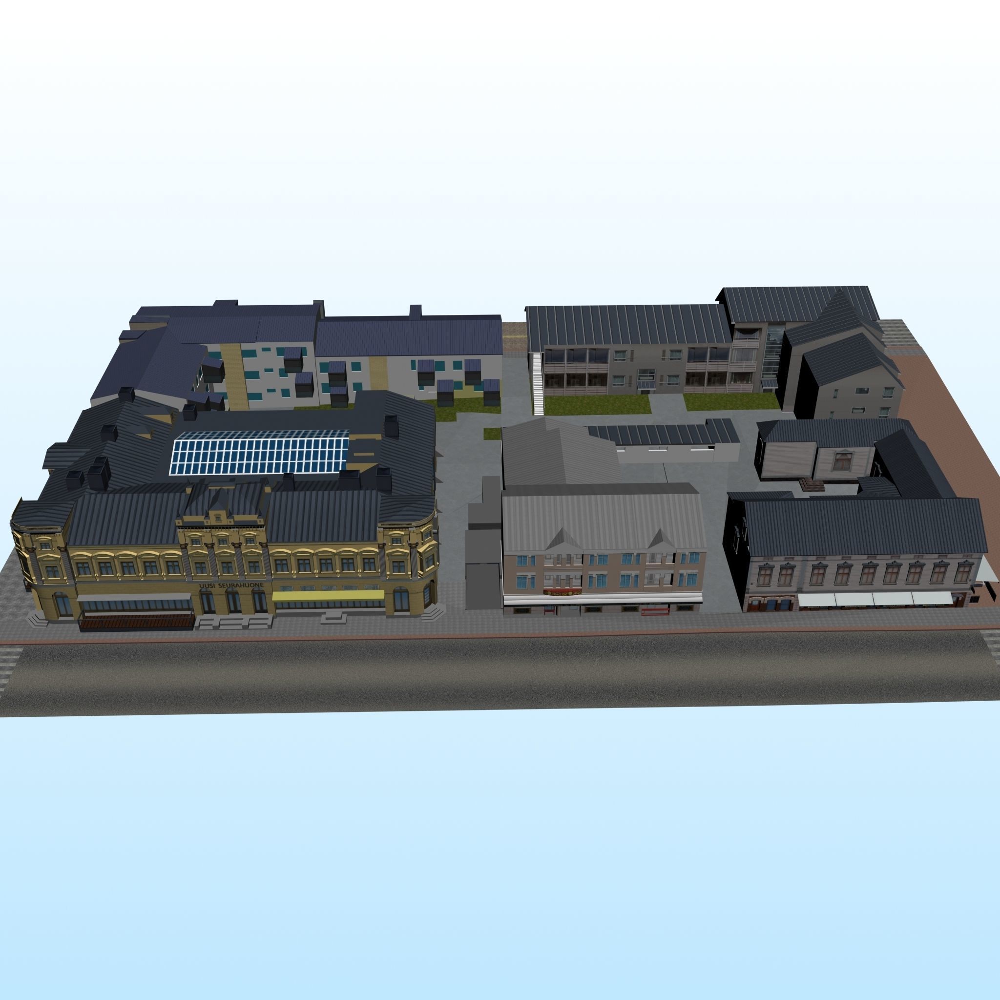 CITY BUILDING LOW POLY PP 01 3D model_2