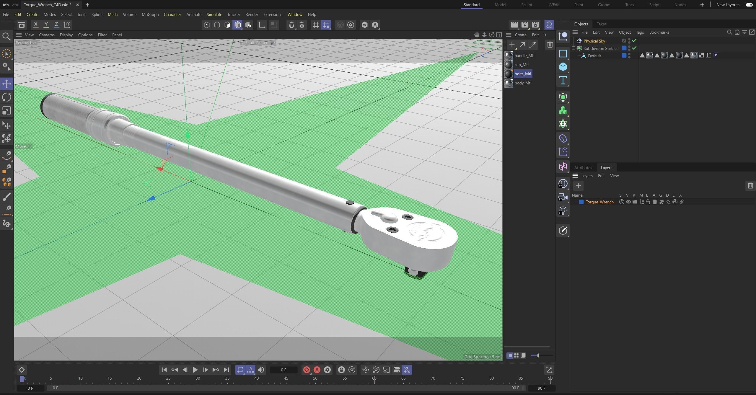SO Torque Wrench Low-poly 3D model_31